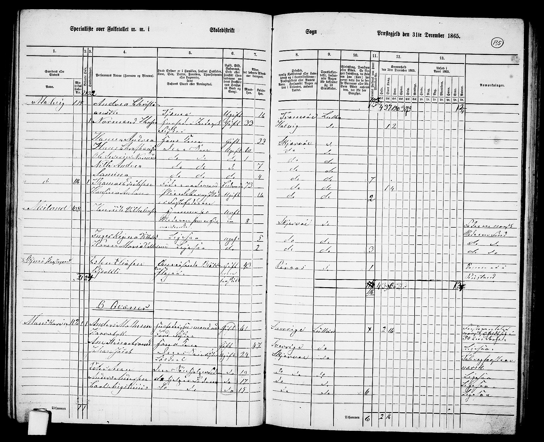 RA, Folketelling 1865 for 1941P Skjervøy prestegjeld, 1865, s. 18