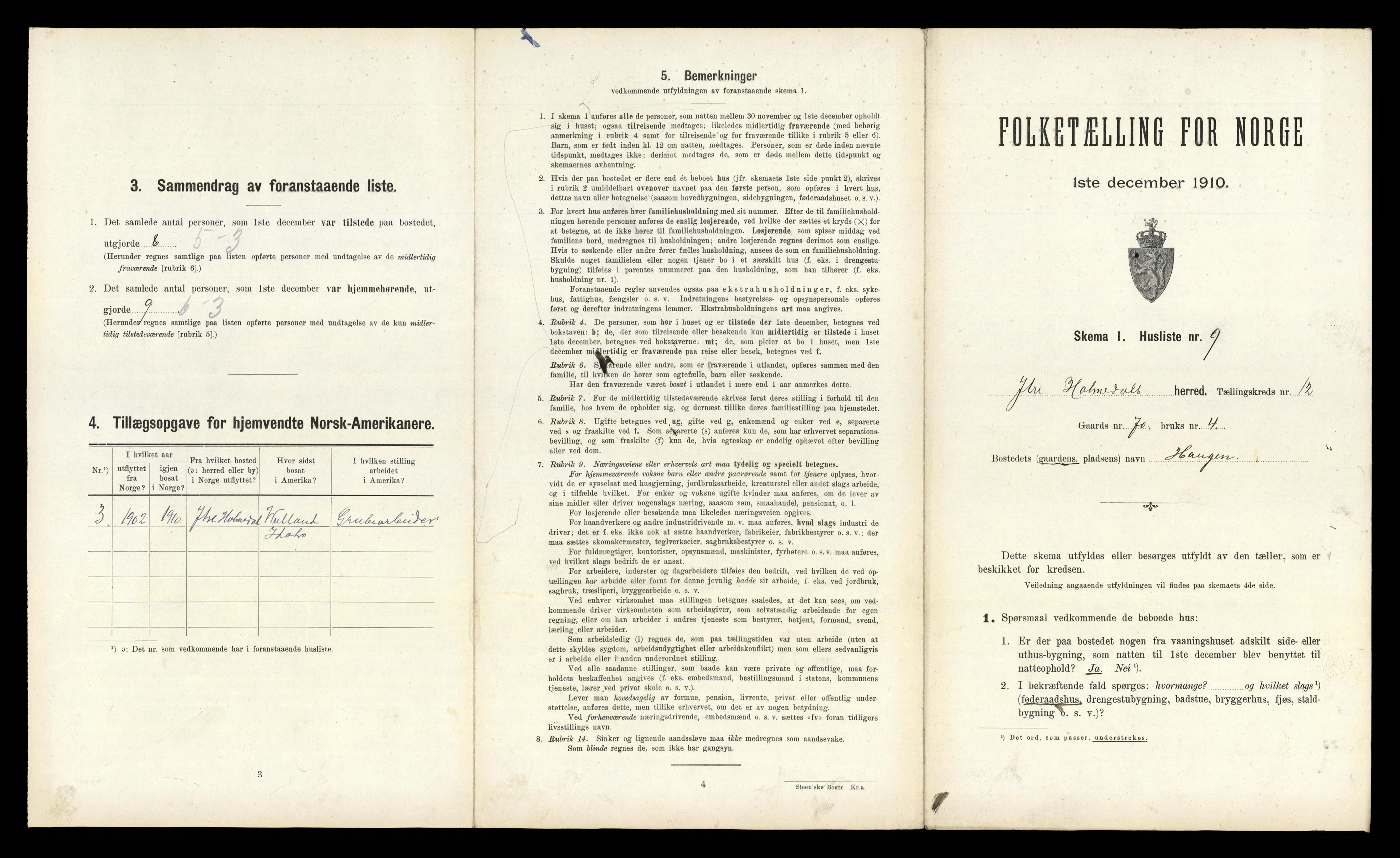 RA, Folketelling 1910 for 1429 Ytre Holmedal herred, 1910, s. 890