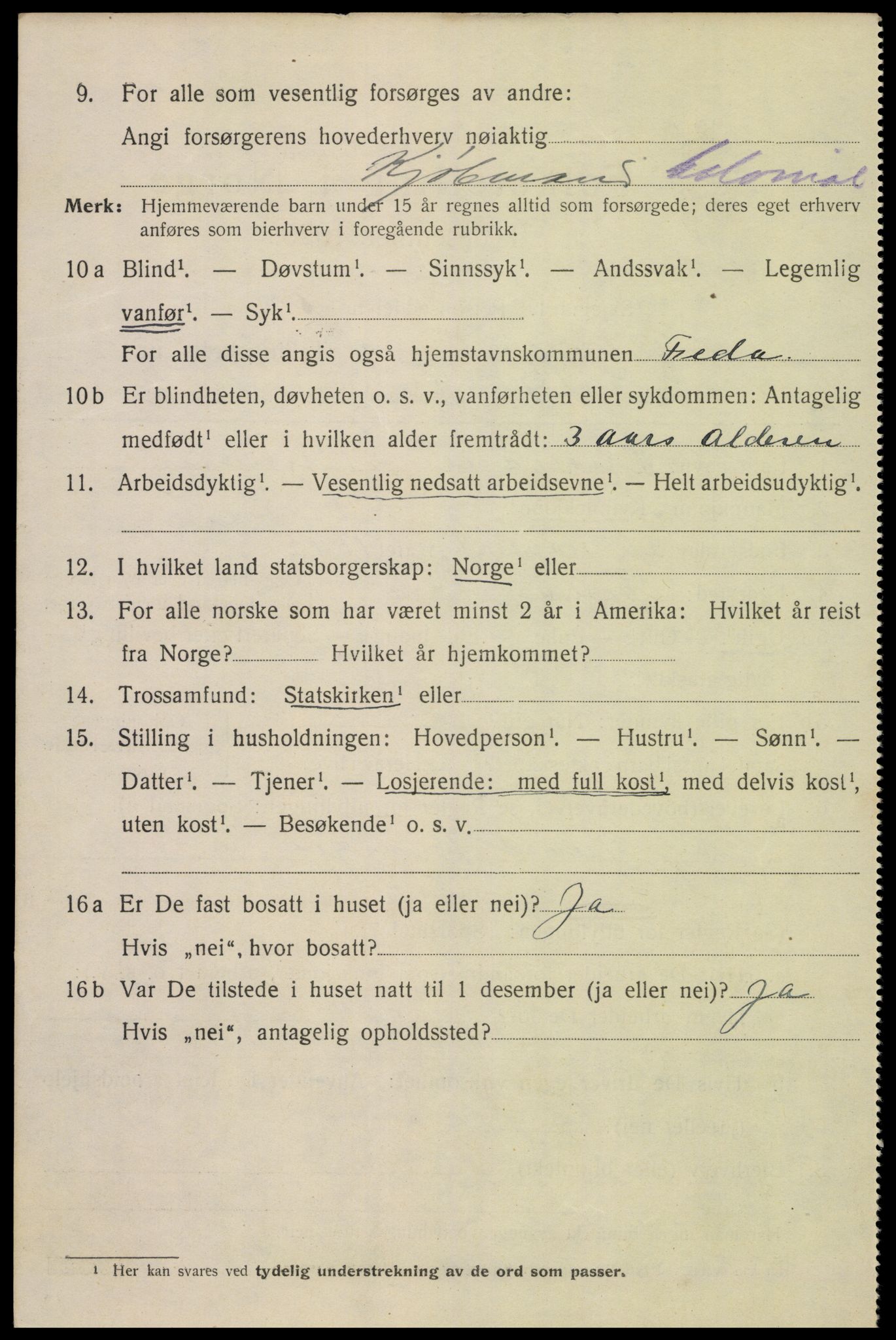 SAK, Folketelling 1920 for 1004 Flekkefjord kjøpstad, 1920, s. 3209