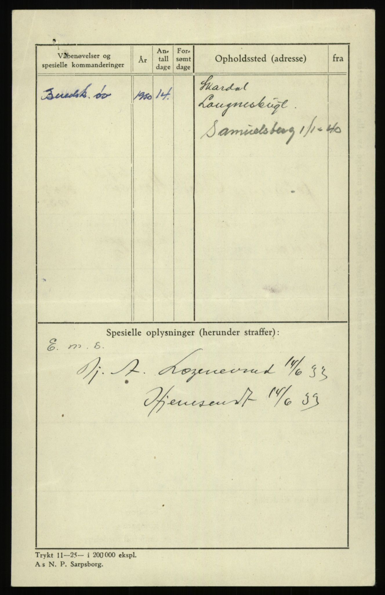 Forsvaret, Troms infanteriregiment nr. 16, AV/RA-RAFA-3146/P/Pa/L0017: Rulleblad for regimentets menige mannskaper, årsklasse 1933, 1933, s. 840