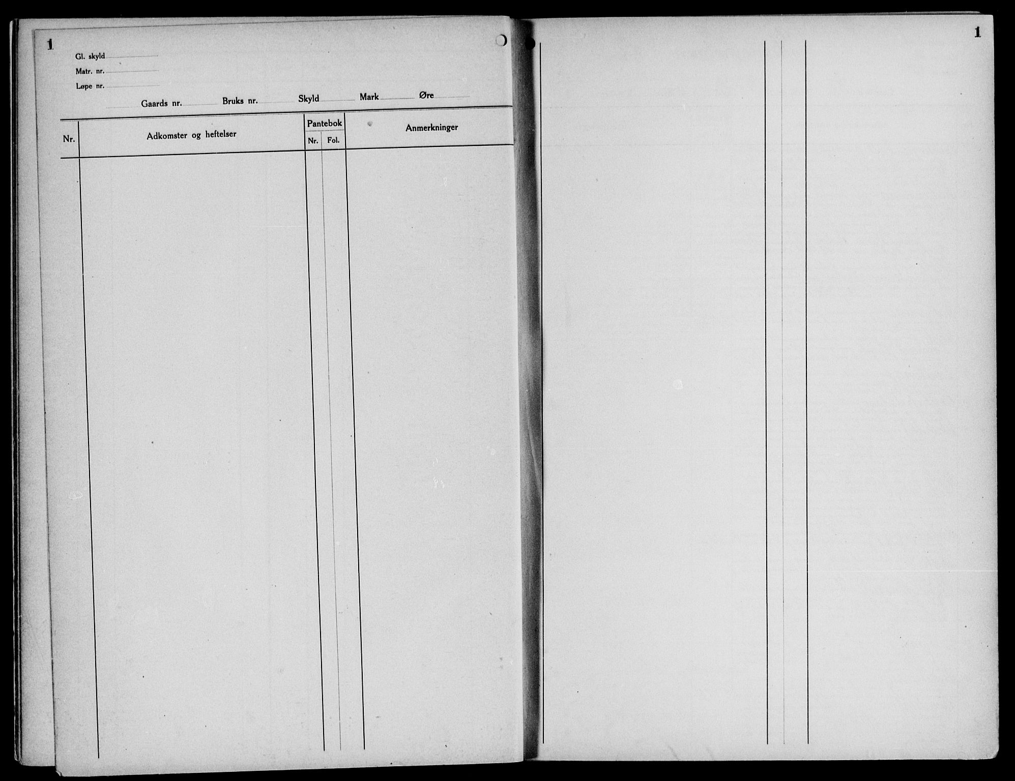 Midhordland sorenskriveri, SAB/A-3001/1/G/Ga/Gab/L0079a: Panteregister nr. II.A.b.79a, s. 1