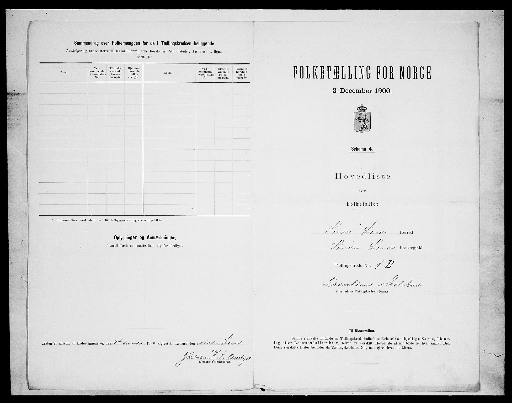 SAH, Folketelling 1900 for 0536 Søndre Land herred, 1900, s. 25