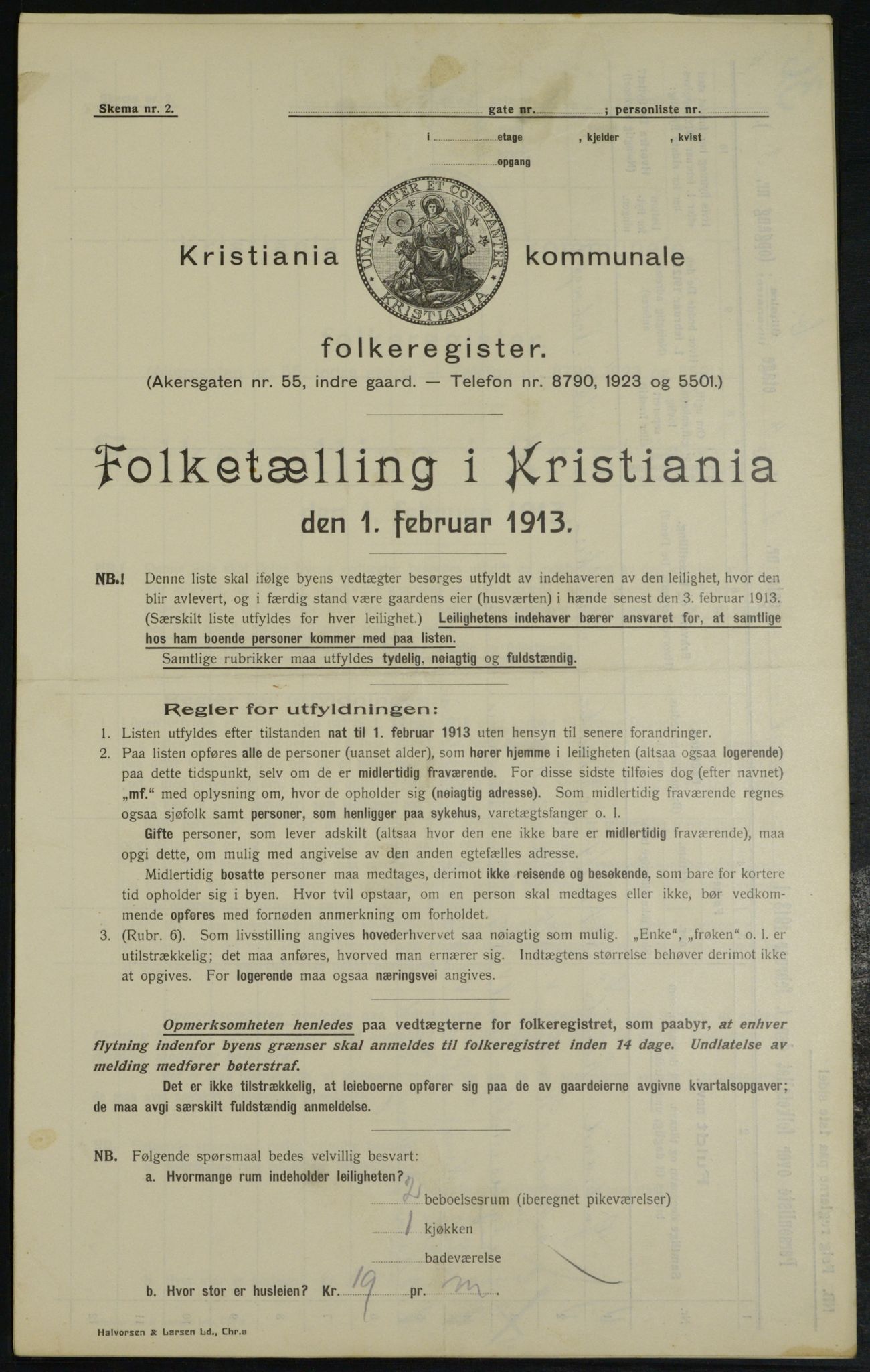 OBA, Kommunal folketelling 1.2.1913 for Kristiania, 1913, s. 1628