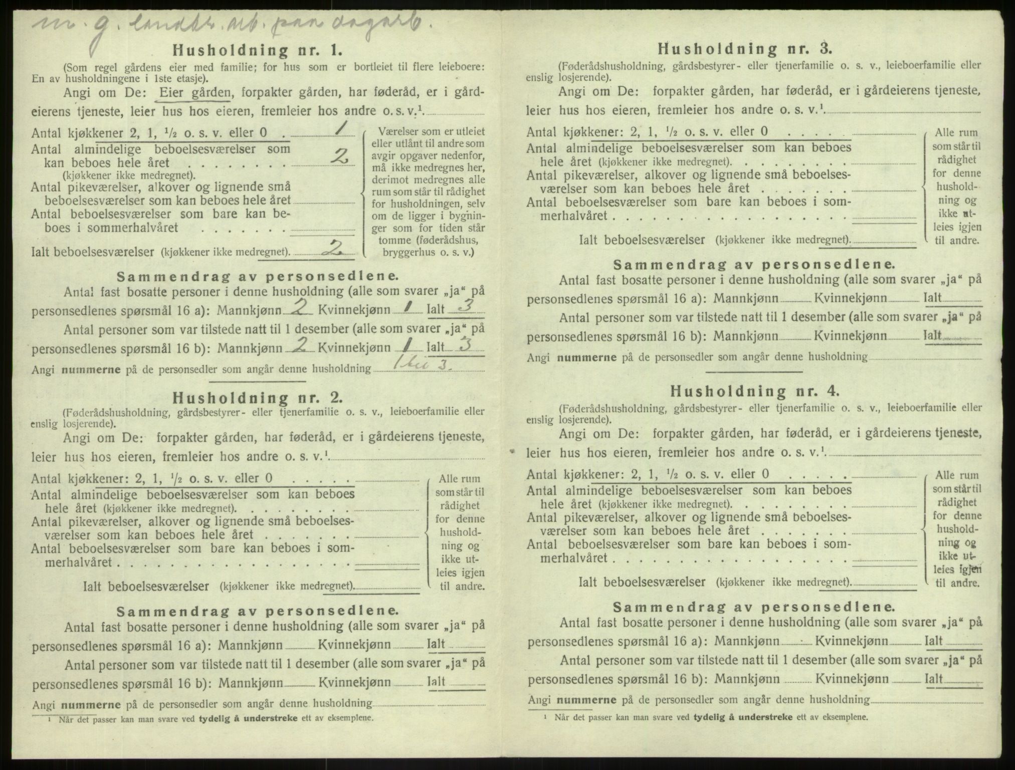 SAB, Folketelling 1920 for 1426 Luster herred, 1920, s. 124