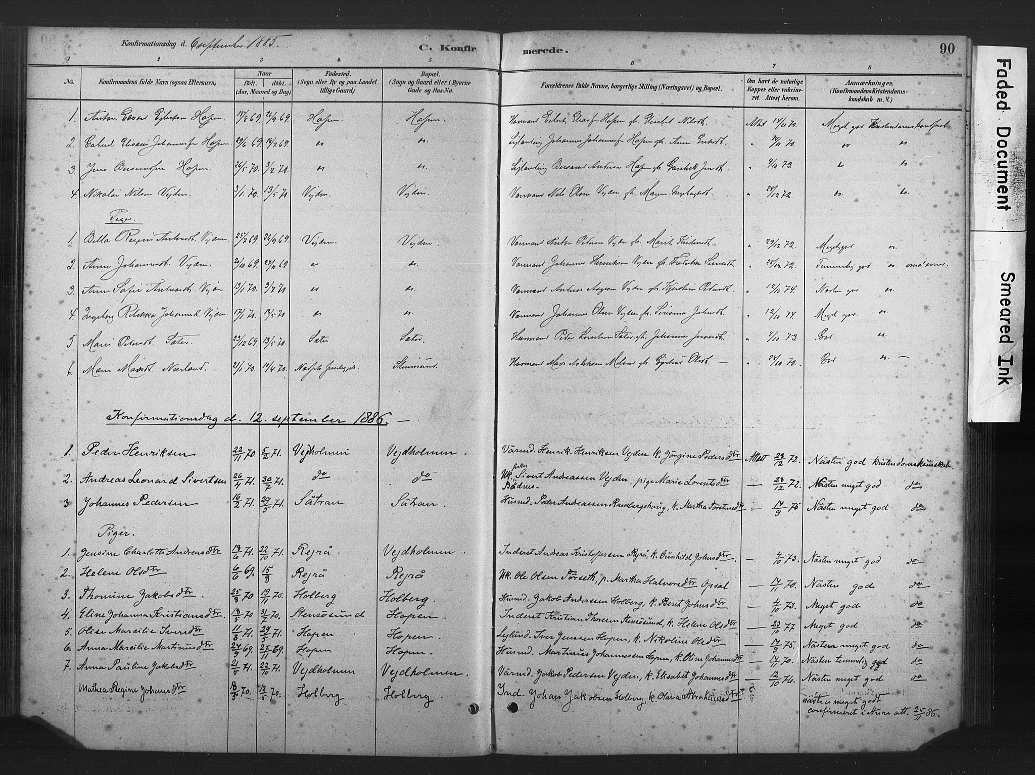 Ministerialprotokoller, klokkerbøker og fødselsregistre - Møre og Romsdal, AV/SAT-A-1454/583/L0954: Ministerialbok nr. 583A01, 1880-1906, s. 90