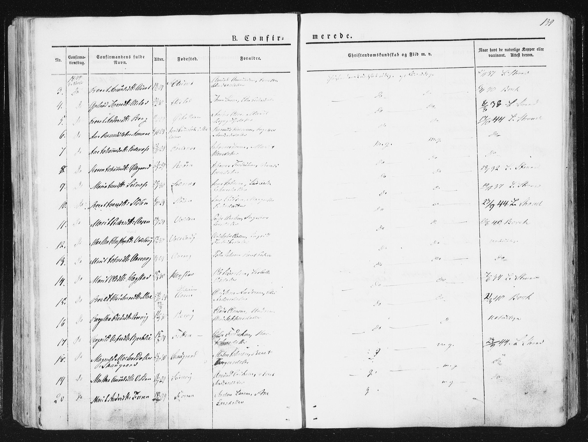 Ministerialprotokoller, klokkerbøker og fødselsregistre - Sør-Trøndelag, SAT/A-1456/630/L0493: Ministerialbok nr. 630A06, 1841-1851, s. 139