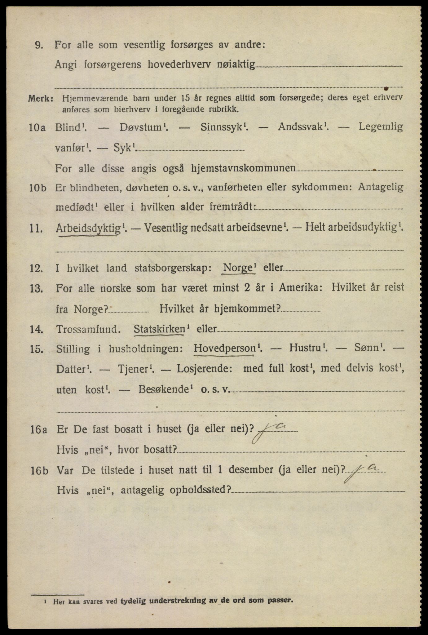 SAKO, Folketelling 1920 for 0630 Øvre Sandsvær herred, 1920, s. 1291