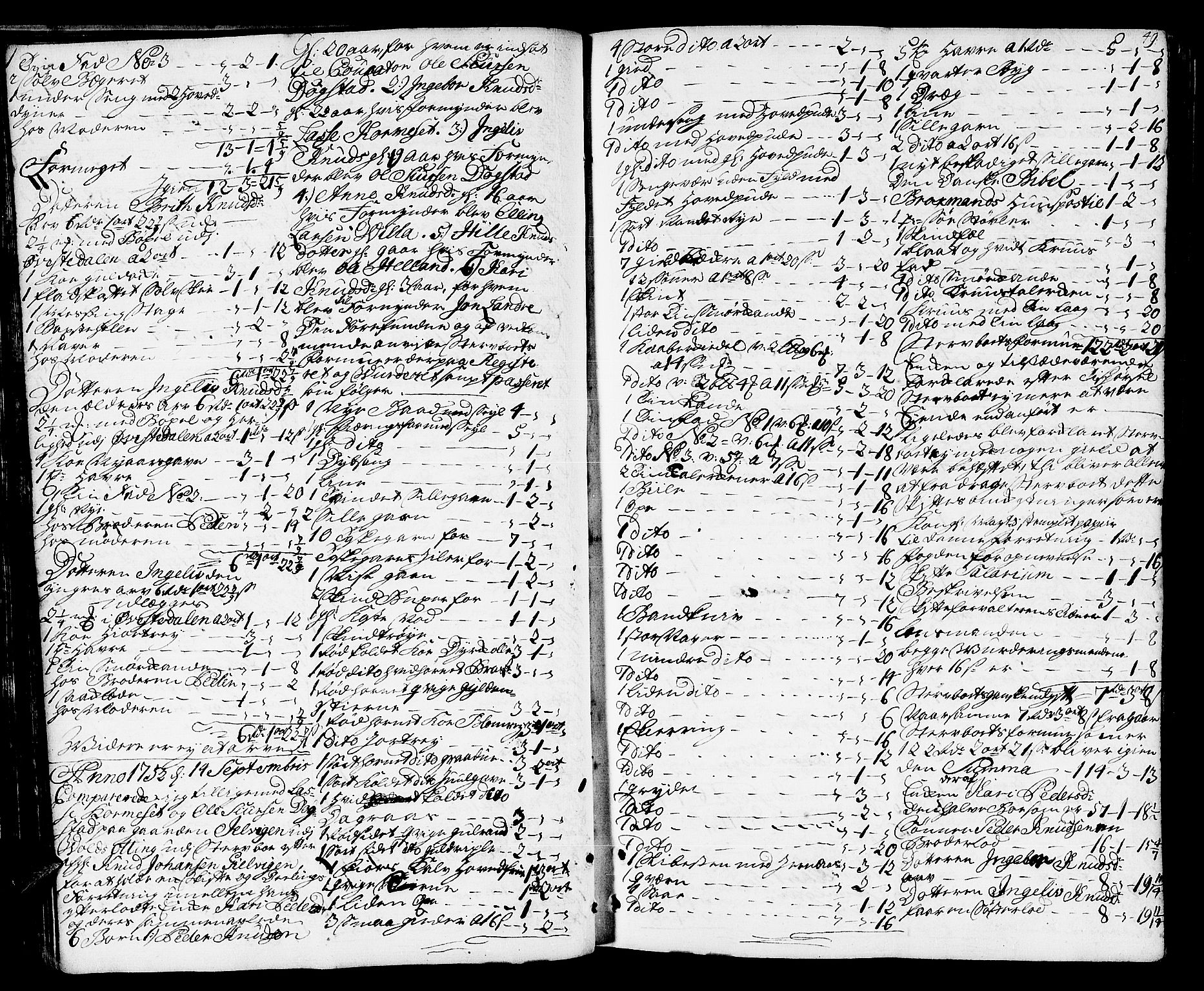 Romsdal sorenskriveri, SAT/A-4149/1/3/3A/L0008: Skifteprotokoll, 1752-1761, s. 48b-49a