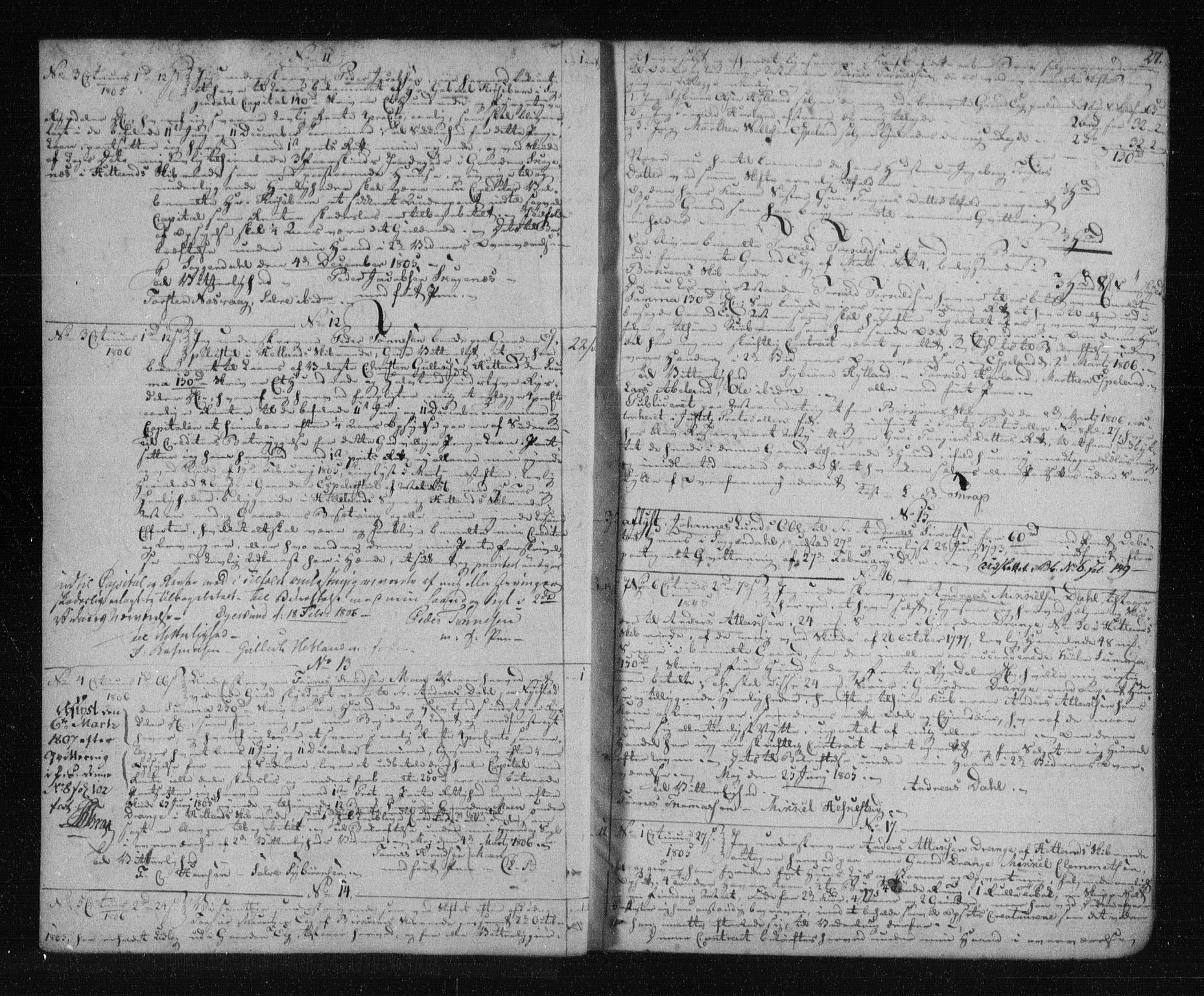 Jæren og Dalane sorenskriveri, AV/SAST-A-100306/4/41/41B/L0011: Pantebok nr. 8, 1805-1812, s. 27
