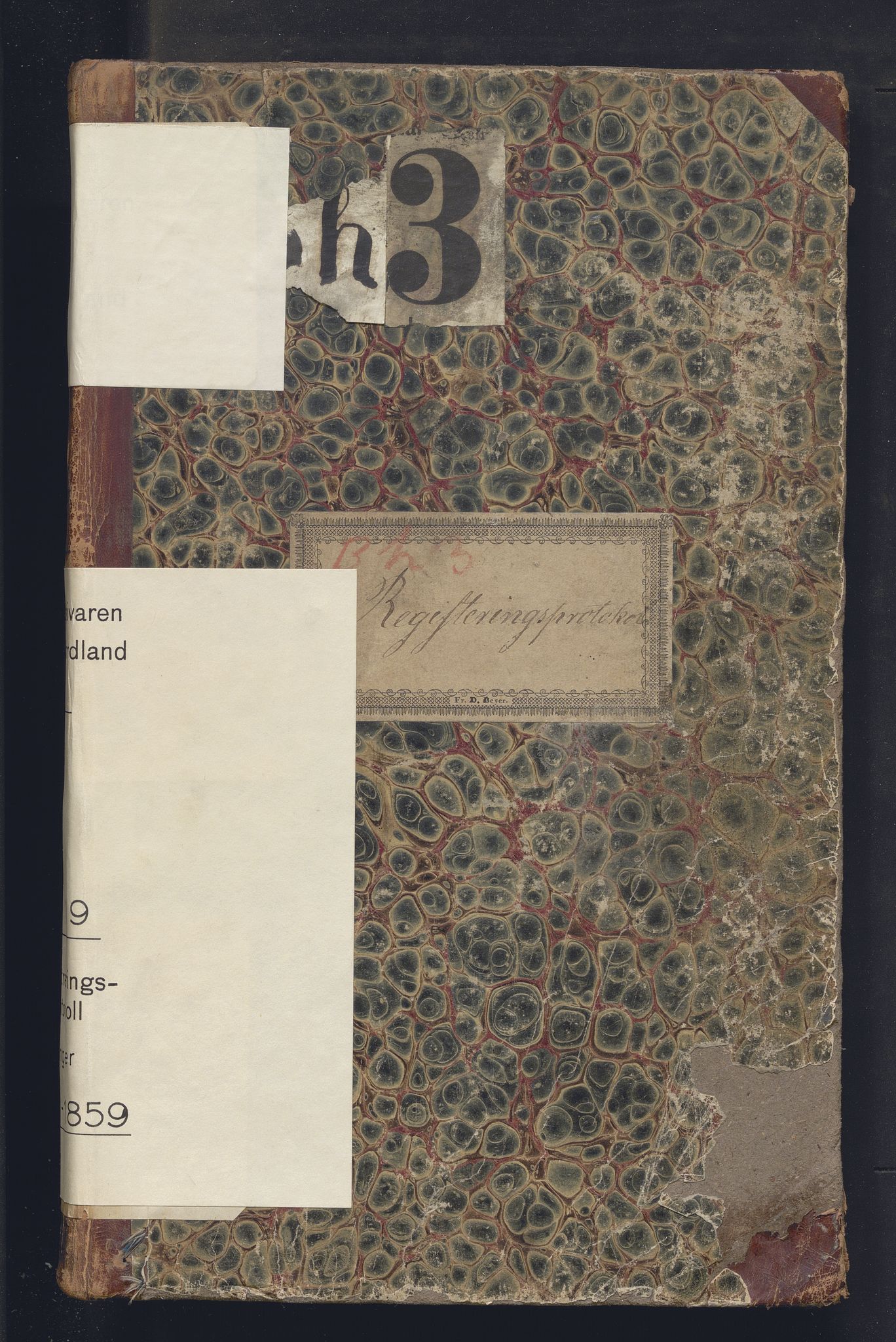 Nordhordland sorenskrivar, SAB/A-2901/1/H/Hb/L0019: Registreringsprotokollar, 1856-1859