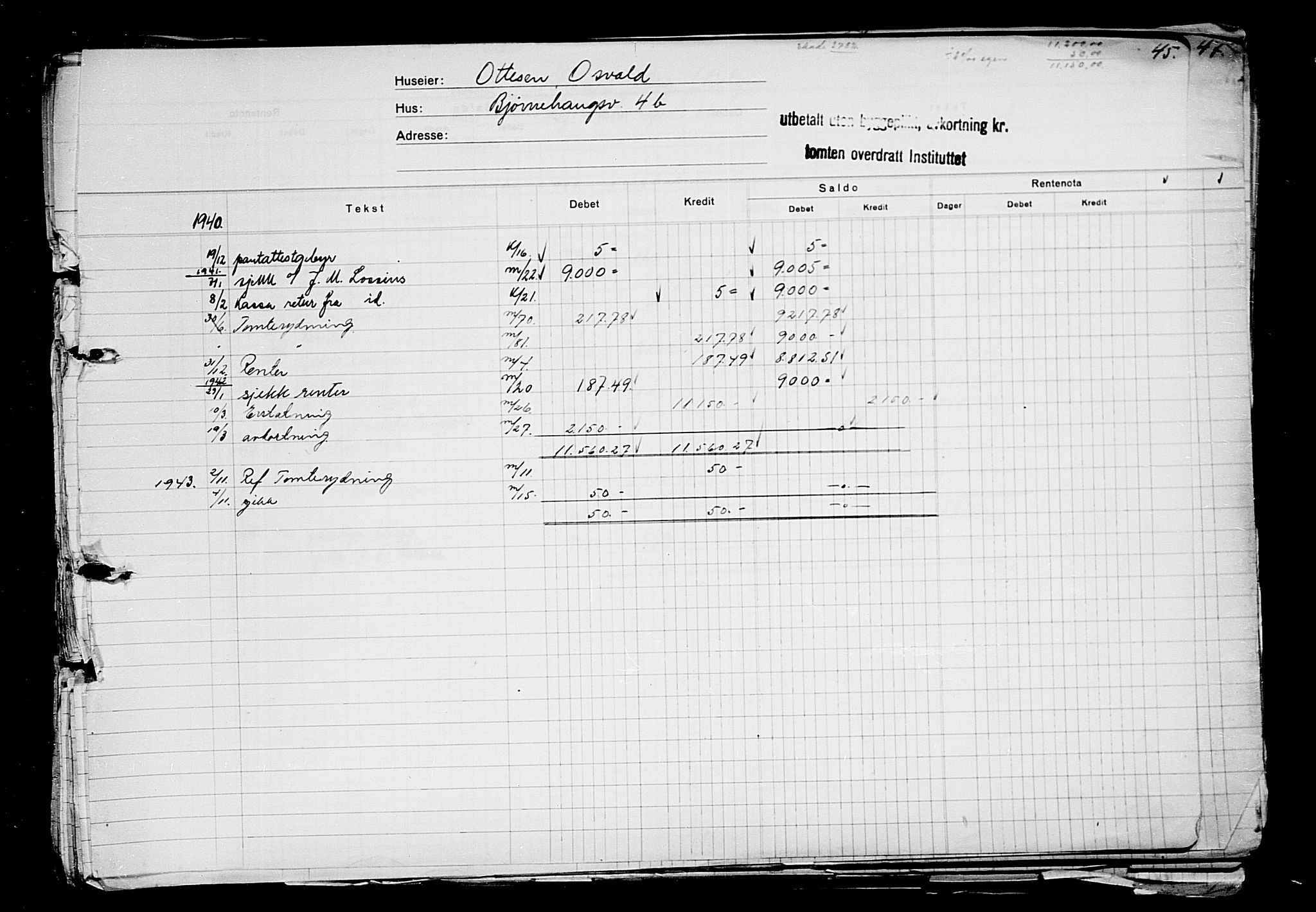 Krigsskadetrygdene for bygninger og løsøre, AV/RA-S-1548/V/L0014: --, 1940-1945, s. 286