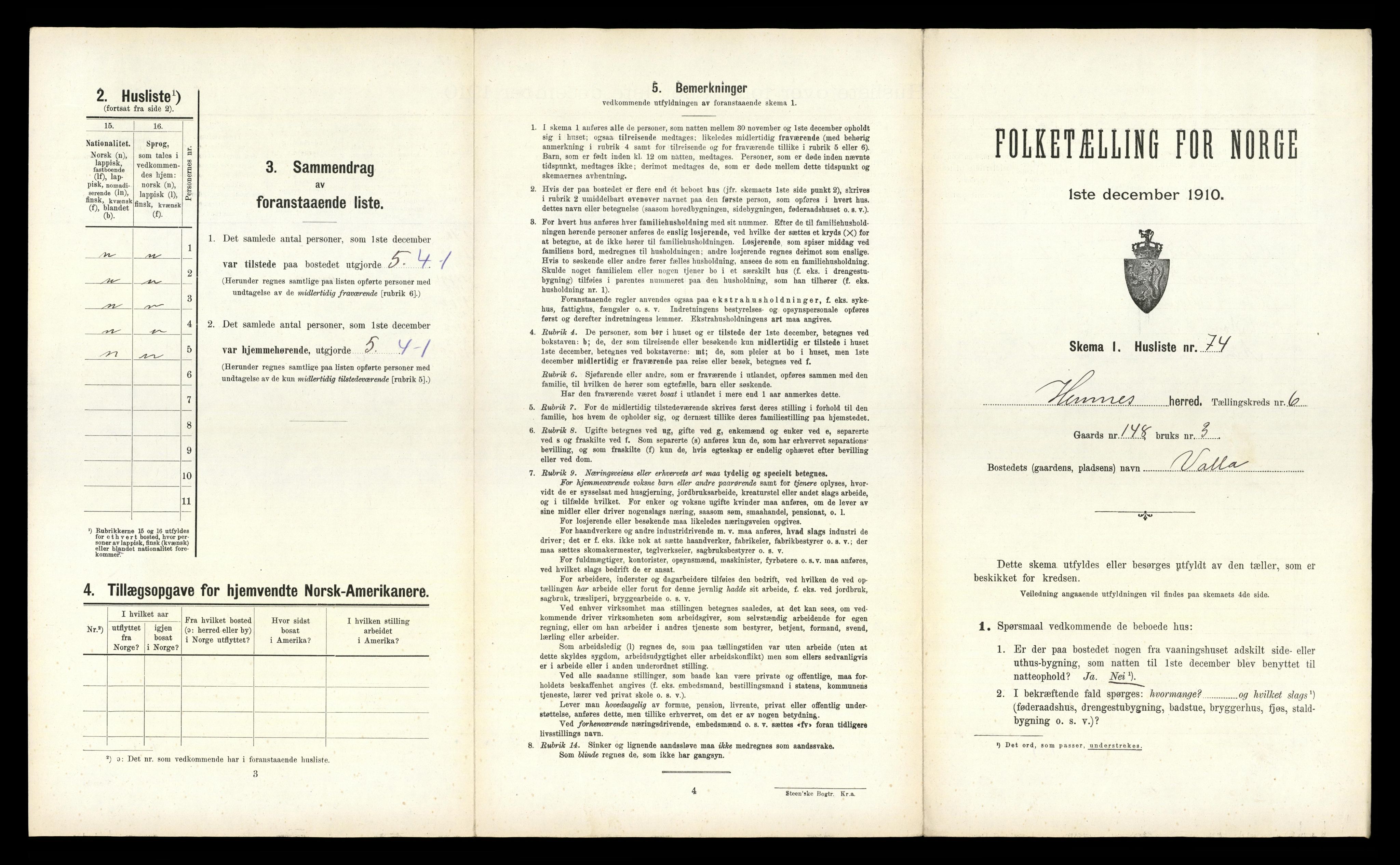 RA, Folketelling 1910 for 1832 Hemnes herred, 1910, s. 1408