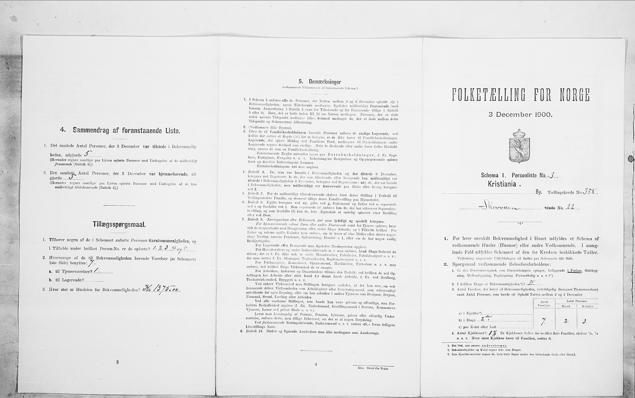 SAO, Folketelling 1900 for 0301 Kristiania kjøpstad, 1900, s. 85936