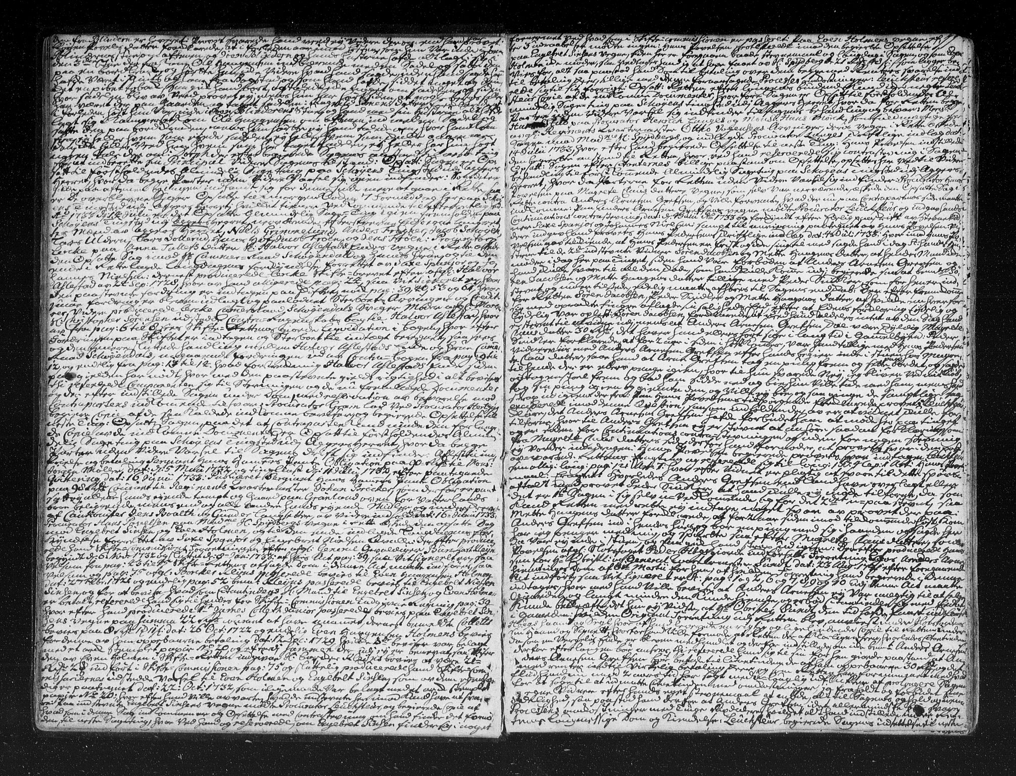 Aker sorenskriveri, SAO/A-10895/F/Fb/L0036: Tingbok, 1733-1736, s. 10b-11a