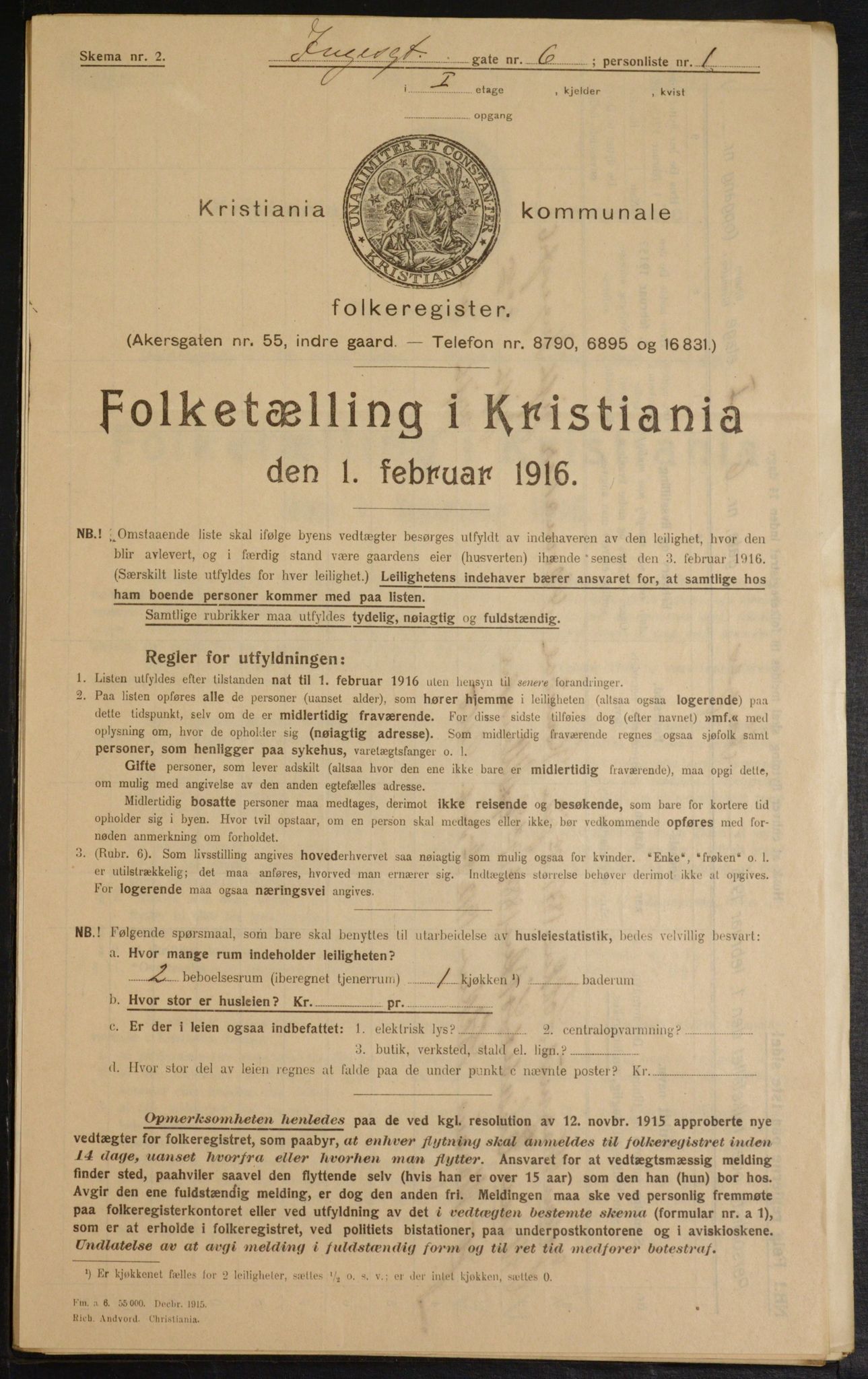 OBA, Kommunal folketelling 1.2.1916 for Kristiania, 1916, s. 44865