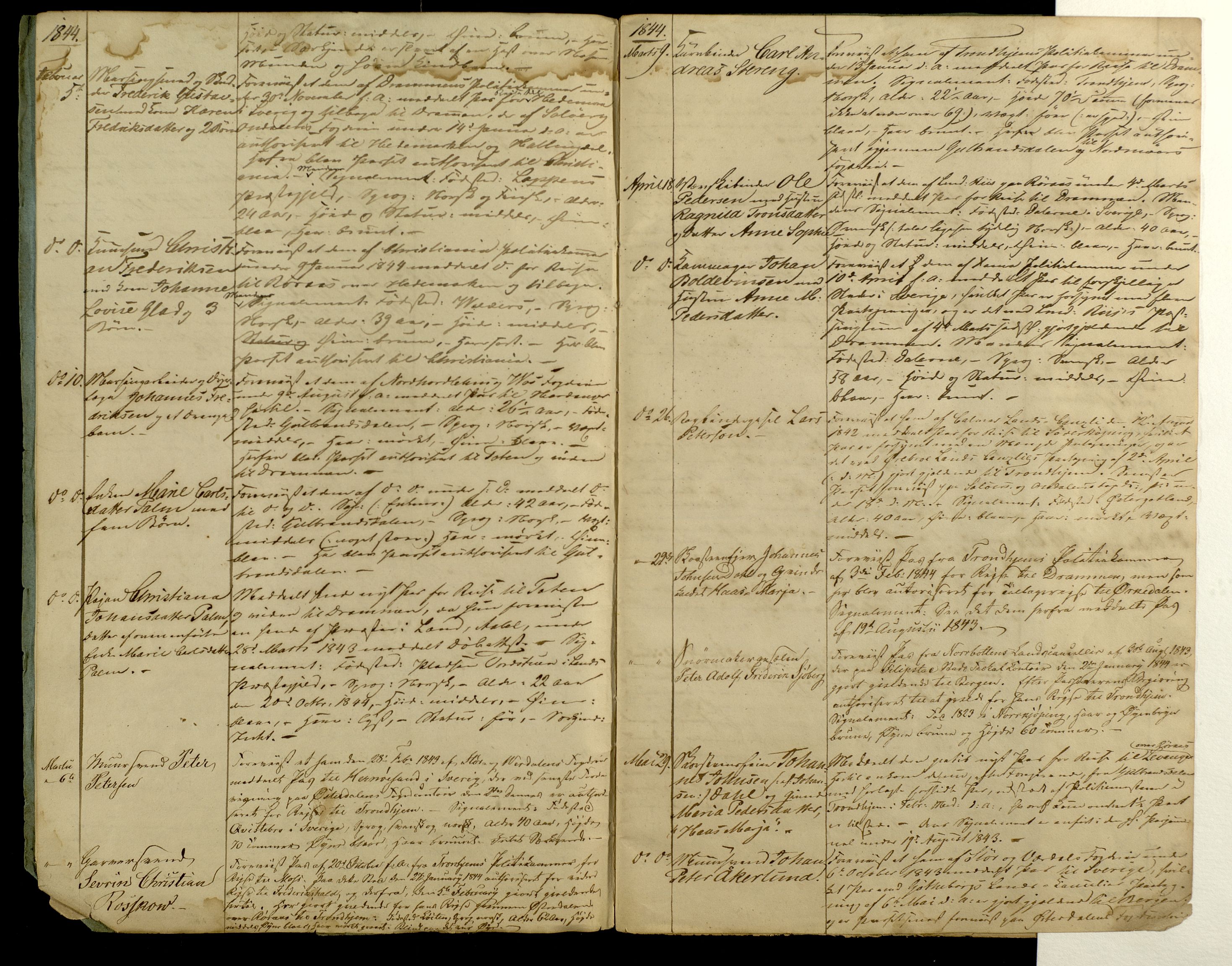 Hedemarken fogderi, AV/SAH-FOGDH-001/L/La/0003 / Passjournal, 1843-1850