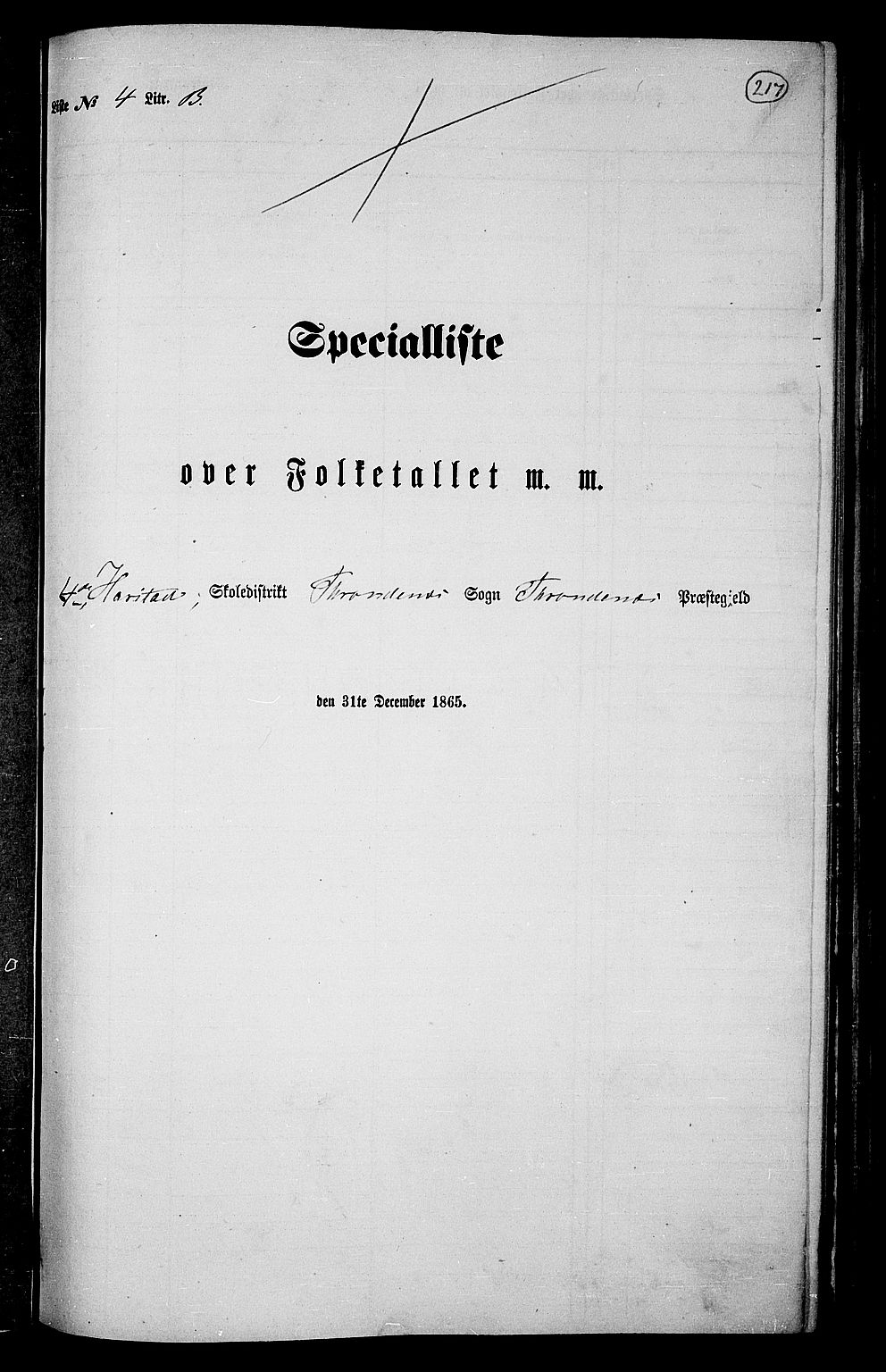 RA, Folketelling 1865 for 1914P Trondenes prestegjeld, 1865, s. 105