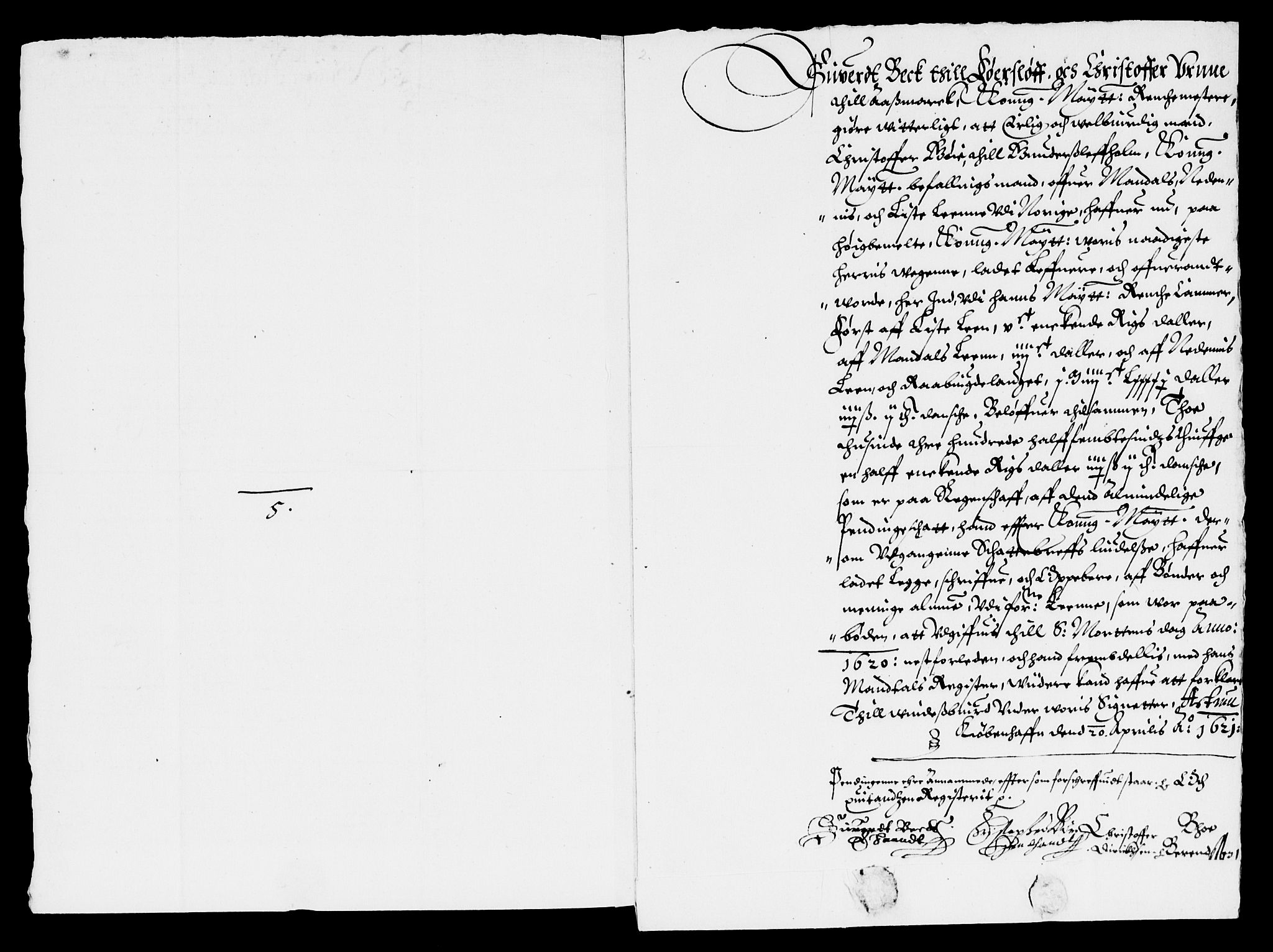 Rentekammeret inntil 1814, Reviderte regnskaper, Lensregnskaper, AV/RA-EA-5023/R/Rb/Rbq/L0013: Nedenes len. Mandals len. Råbyggelag., 1620-1623