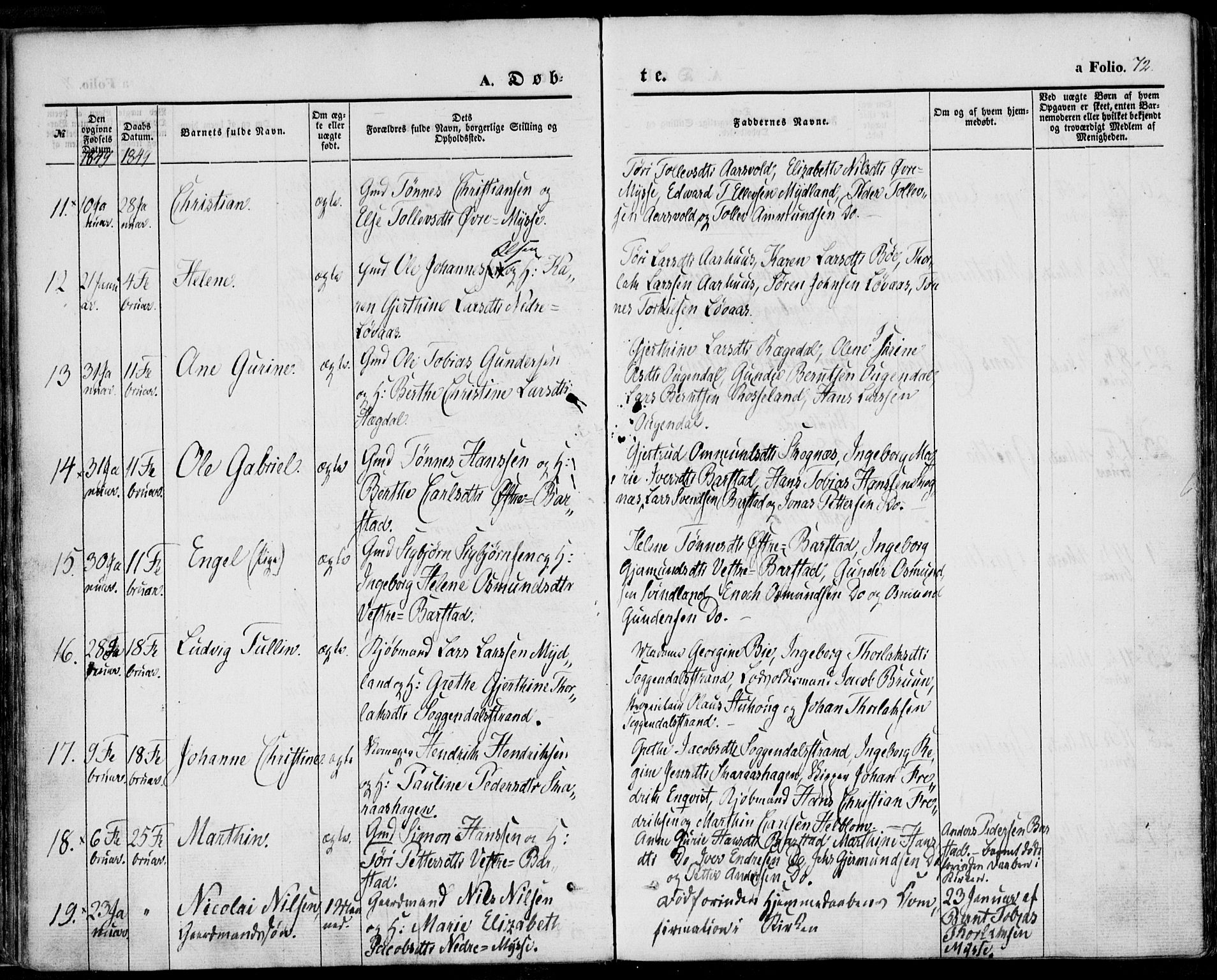Sokndal sokneprestkontor, AV/SAST-A-101808: Ministerialbok nr. A 8.1, 1842-1857, s. 72