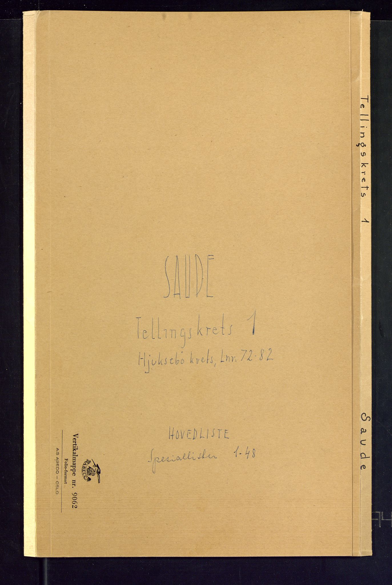 SAKO, Folketelling 1875 for 0822P Sauherad prestegjeld, 1875, s. 1