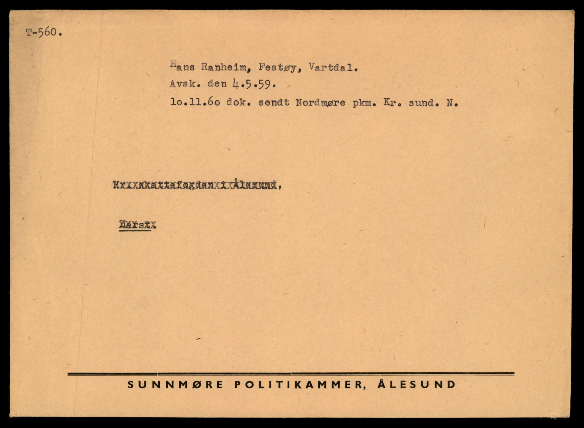 Møre og Romsdal vegkontor - Ålesund trafikkstasjon, AV/SAT-A-4099/F/Fe/L0006: Registreringskort for kjøretøy T 547 - T 650, 1927-1998, s. 323
