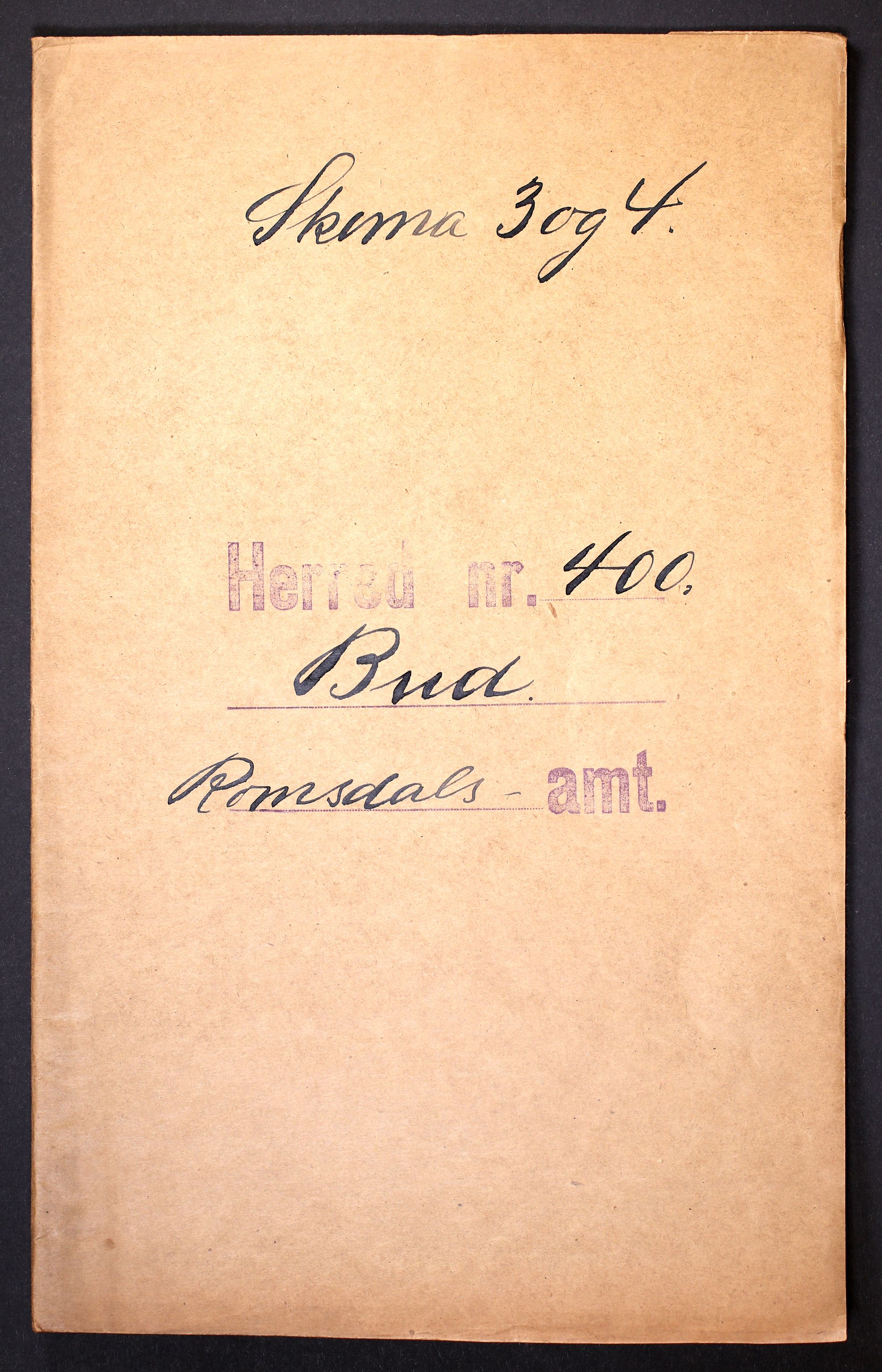 RA, Folketelling 1910 for 1549 Bud herred, 1910, s. 1