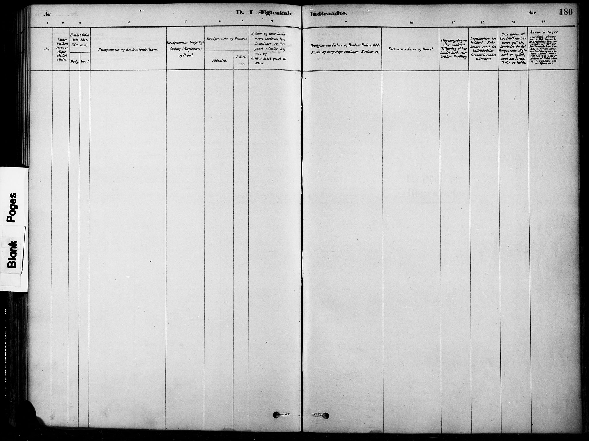 Søndre Land prestekontor, SAH/PREST-122/K/L0003: Ministerialbok nr. 3, 1878-1894, s. 186