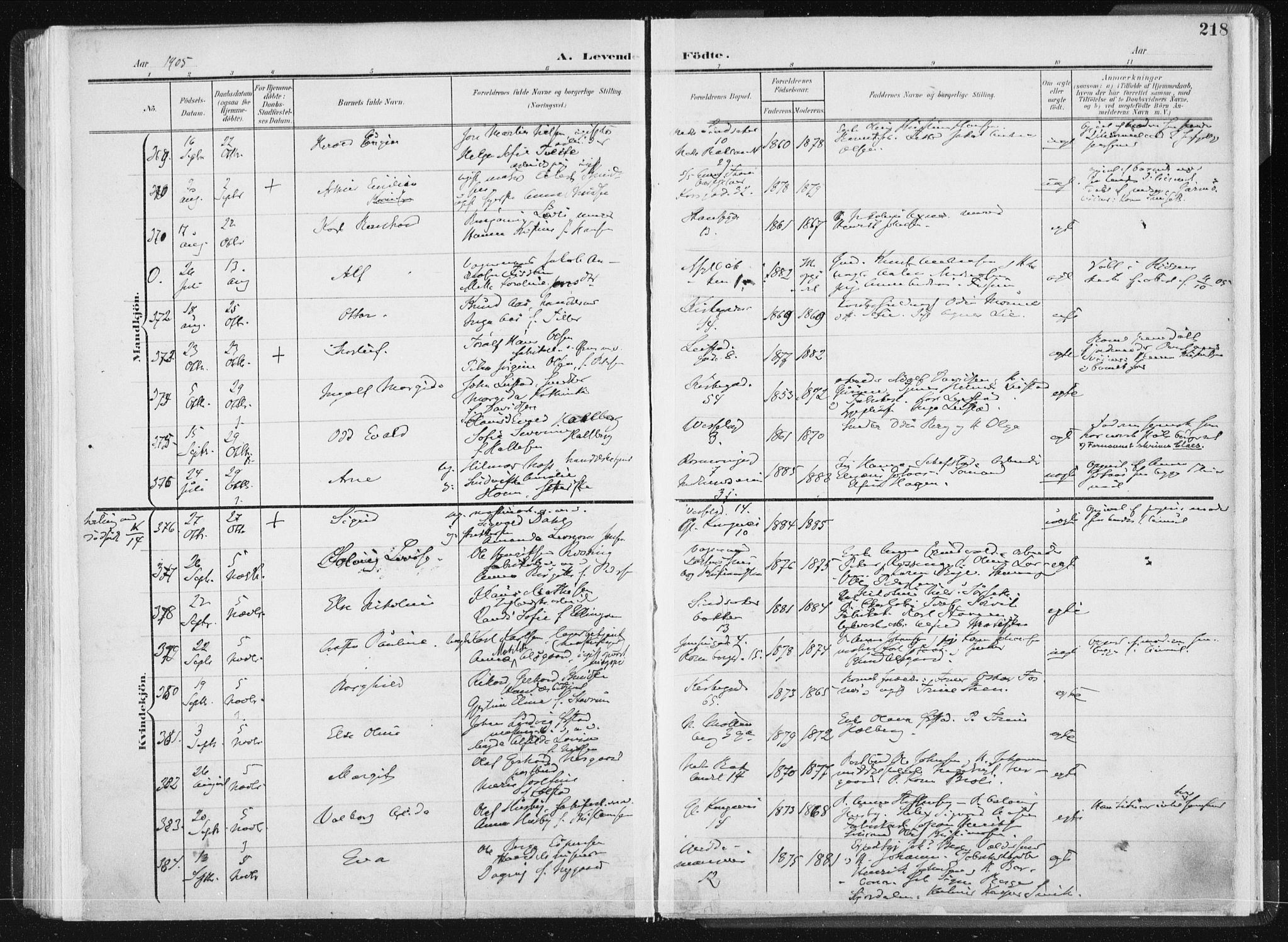 Ministerialprotokoller, klokkerbøker og fødselsregistre - Sør-Trøndelag, AV/SAT-A-1456/604/L0199: Ministerialbok nr. 604A20I, 1901-1906, s. 218