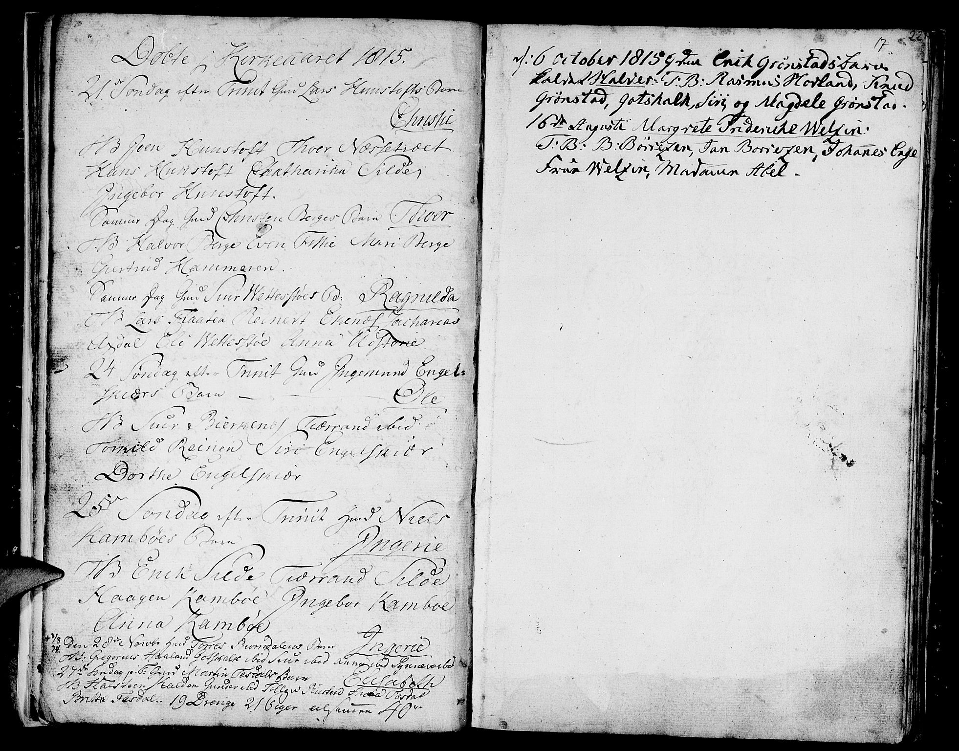 Etne sokneprestembete, SAB/A-75001/H/Haa: Ministerialbok nr. A 5, 1808-1817, s. 17