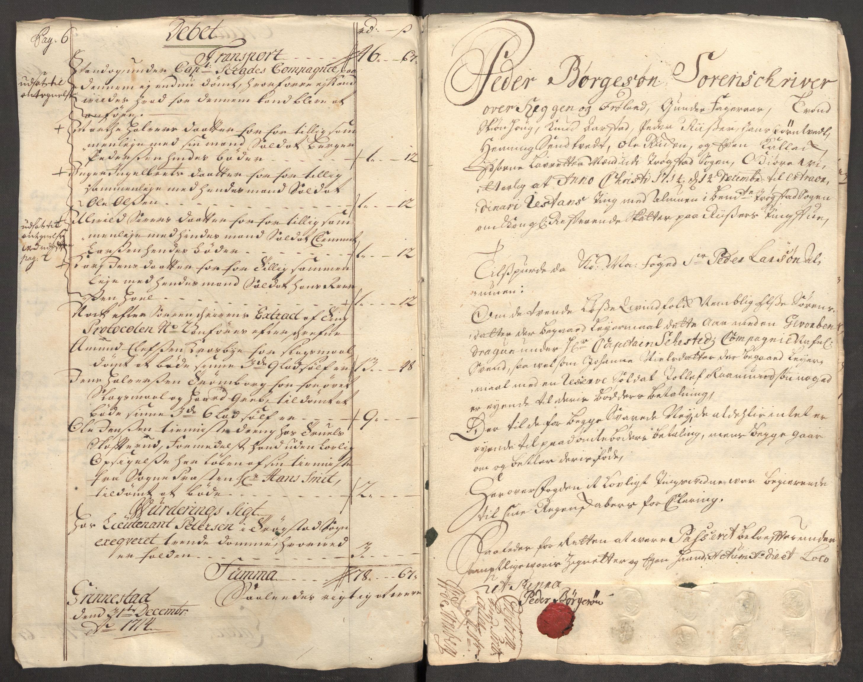 Rentekammeret inntil 1814, Reviderte regnskaper, Fogderegnskap, RA/EA-4092/R07/L0308: Fogderegnskap Rakkestad, Heggen og Frøland, 1714, s. 371