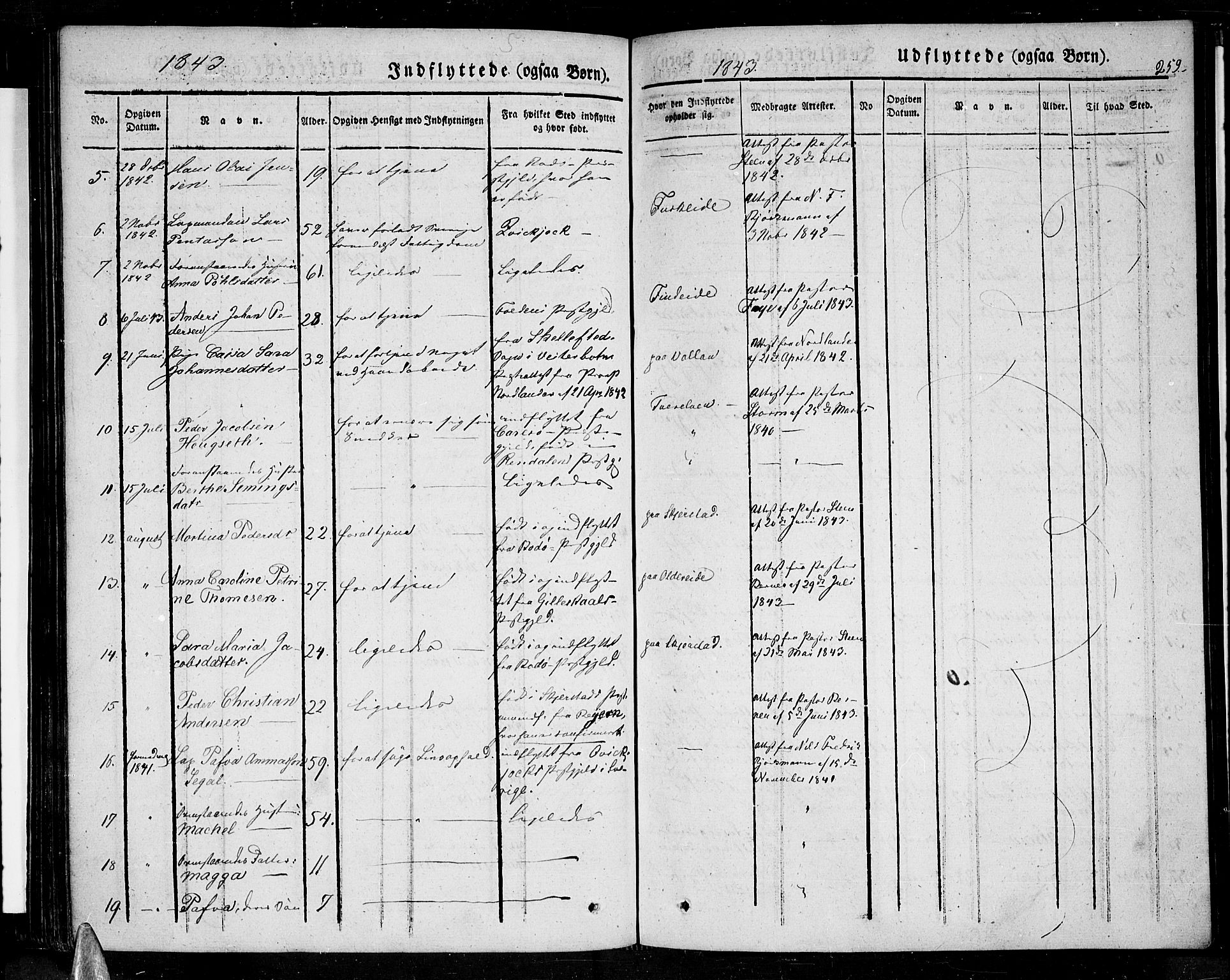 Ministerialprotokoller, klokkerbøker og fødselsregistre - Nordland, AV/SAT-A-1459/852/L0737: Ministerialbok nr. 852A07, 1833-1849, s. 259