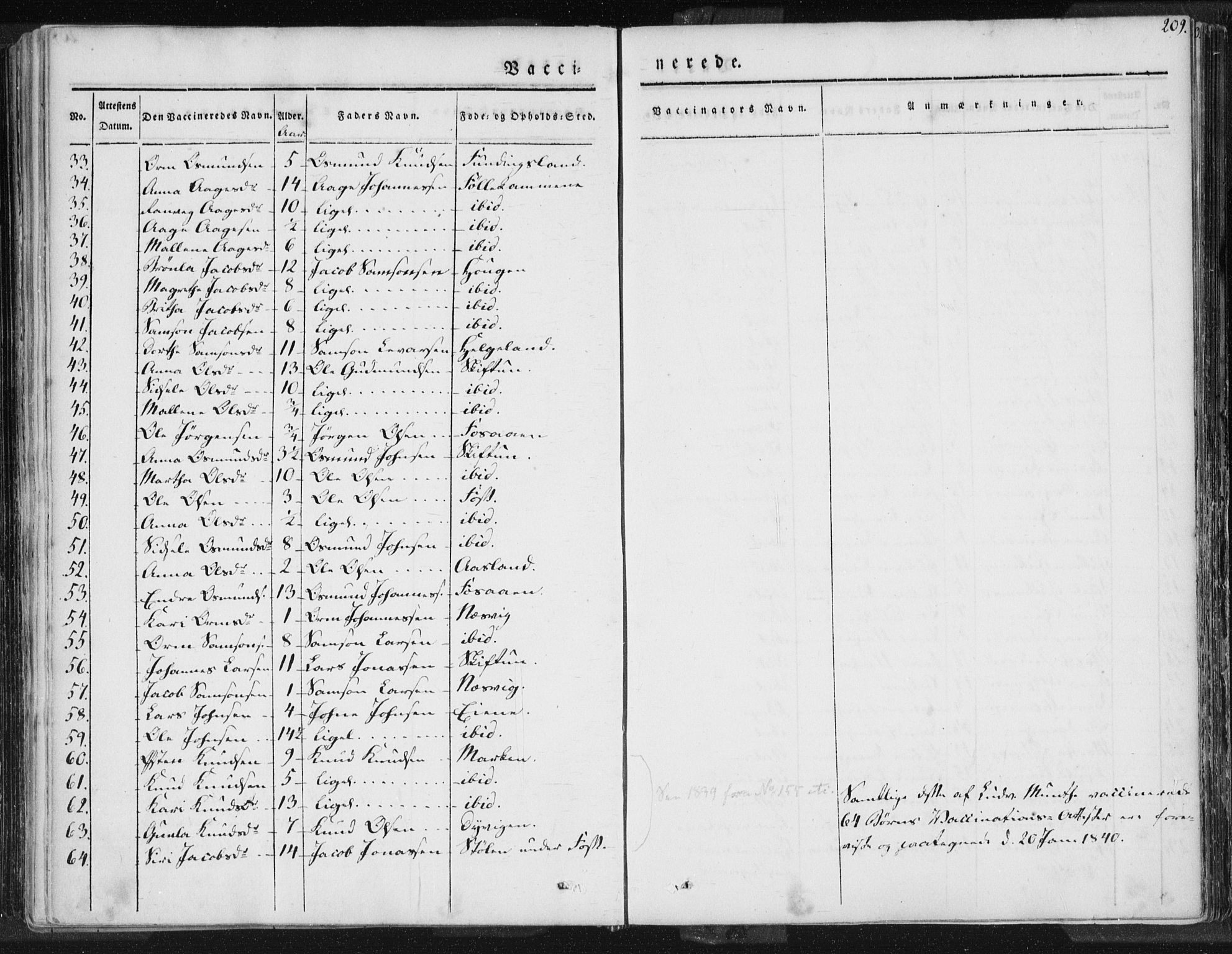 Hjelmeland sokneprestkontor, AV/SAST-A-101843/01/IV/L0006: Ministerialbok nr. A 6, 1834-1845, s. 209