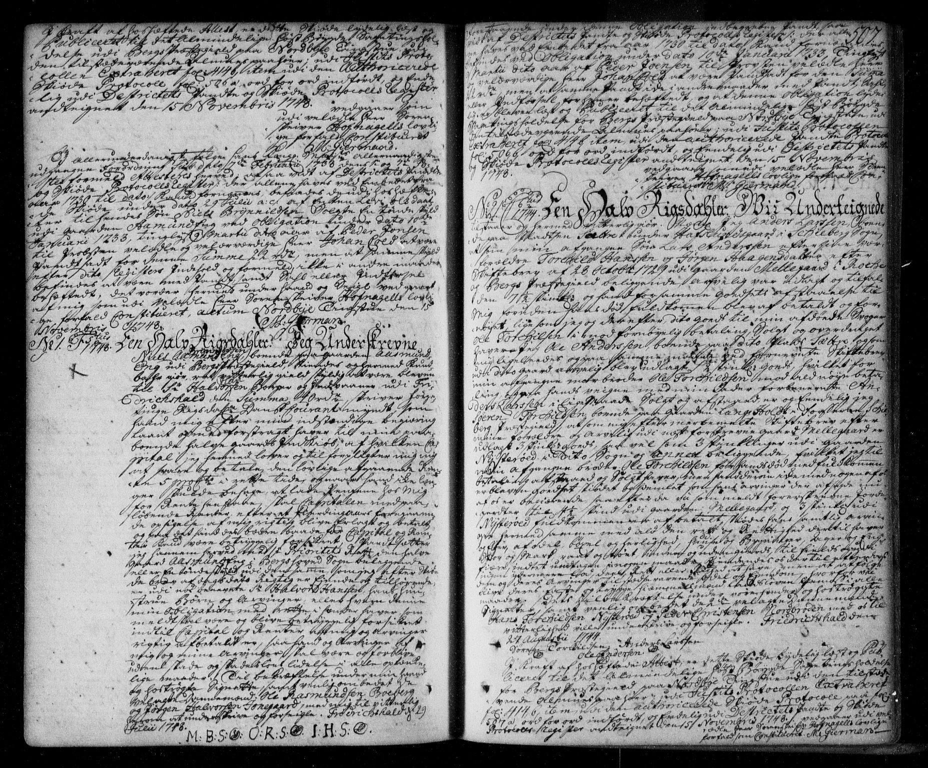 Idd og Marker sorenskriveri, SAO/A-10283/G/Gb/Gba/L0001: Pantebok nr. 1, 1738-1755, s. 507