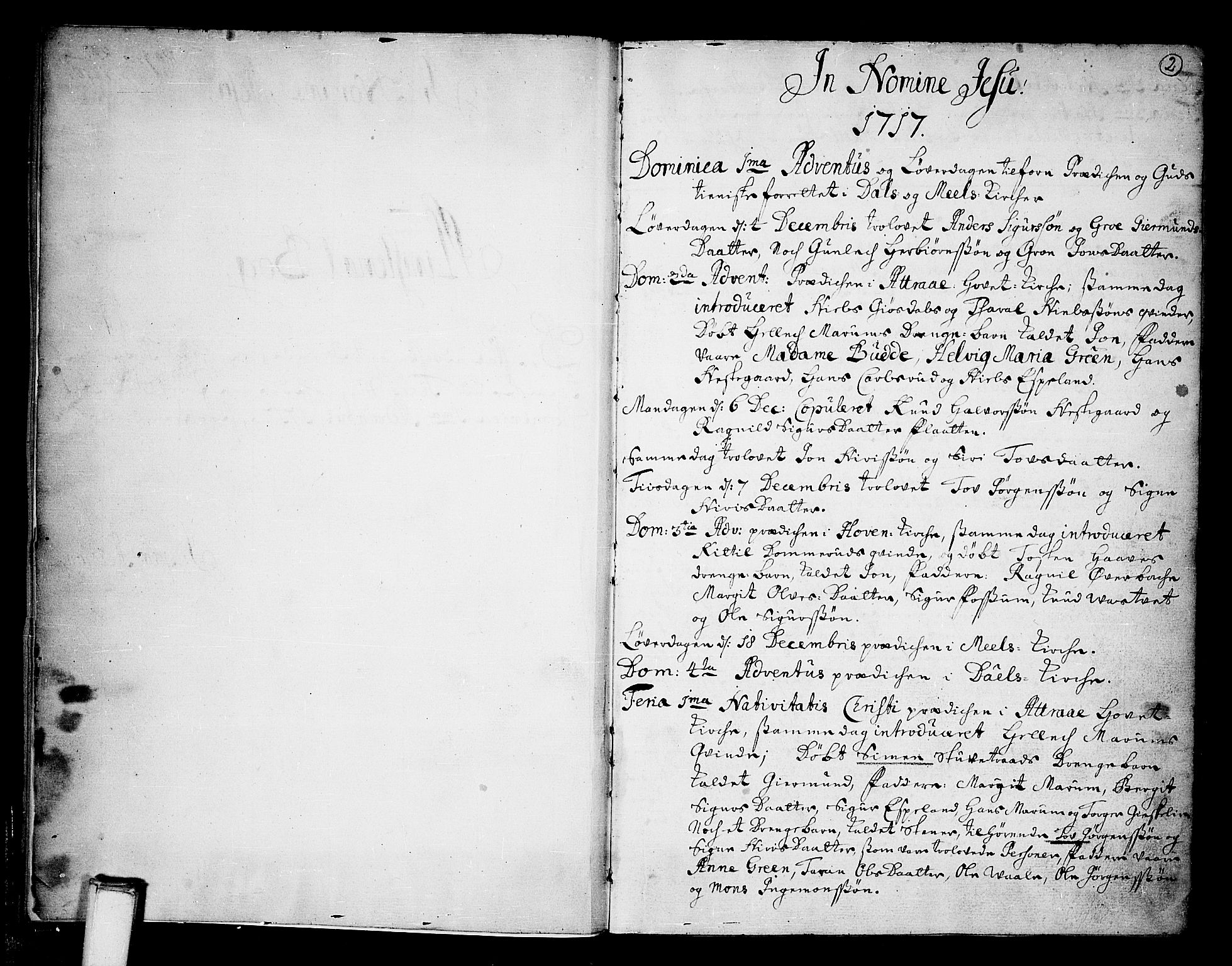 Tinn kirkebøker, AV/SAKO-A-308/F/Fa/L0001: Ministerialbok nr. I 1, 1717-1734, s. 2