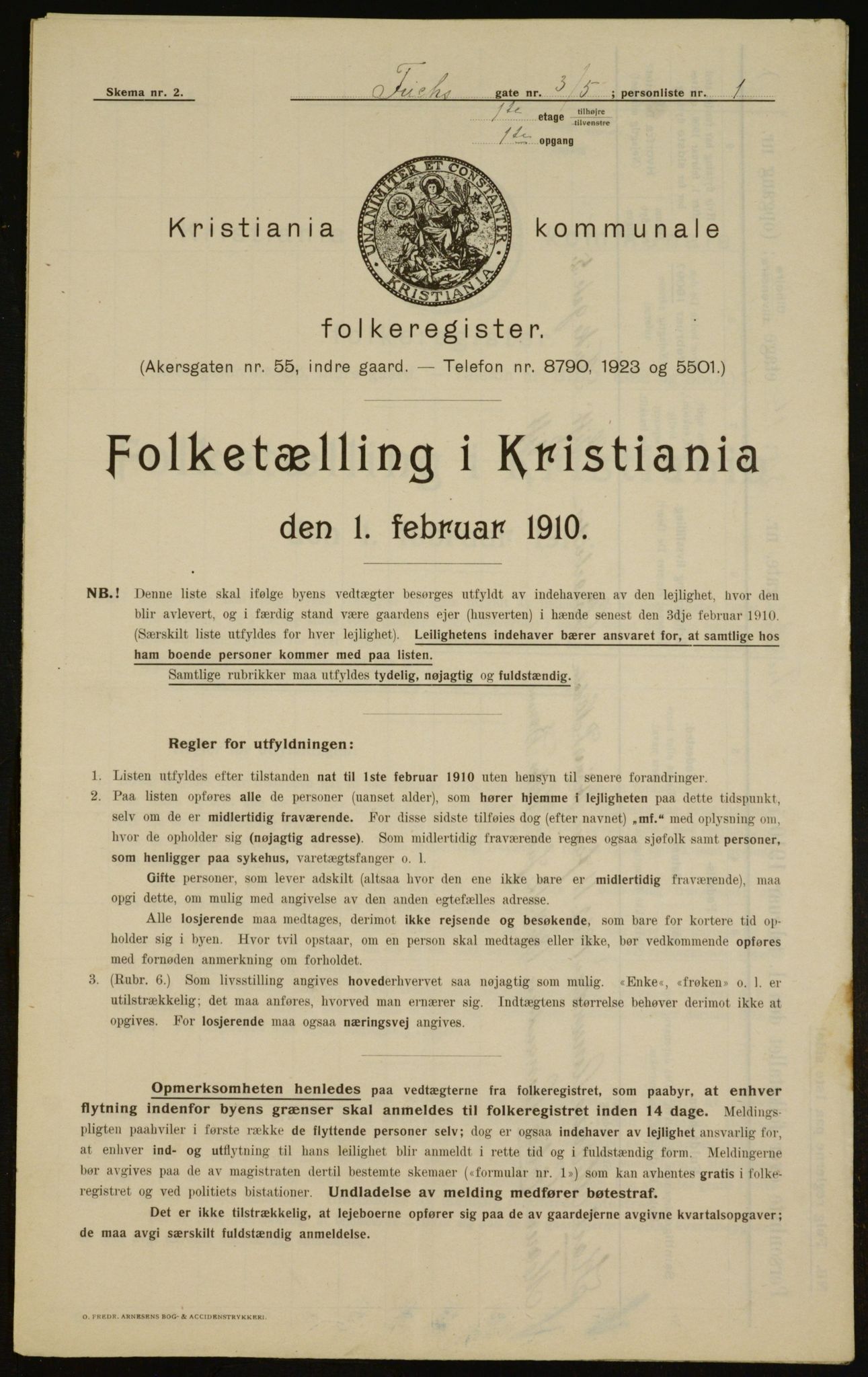 OBA, Kommunal folketelling 1.2.1910 for Kristiania, 1910, s. 25102