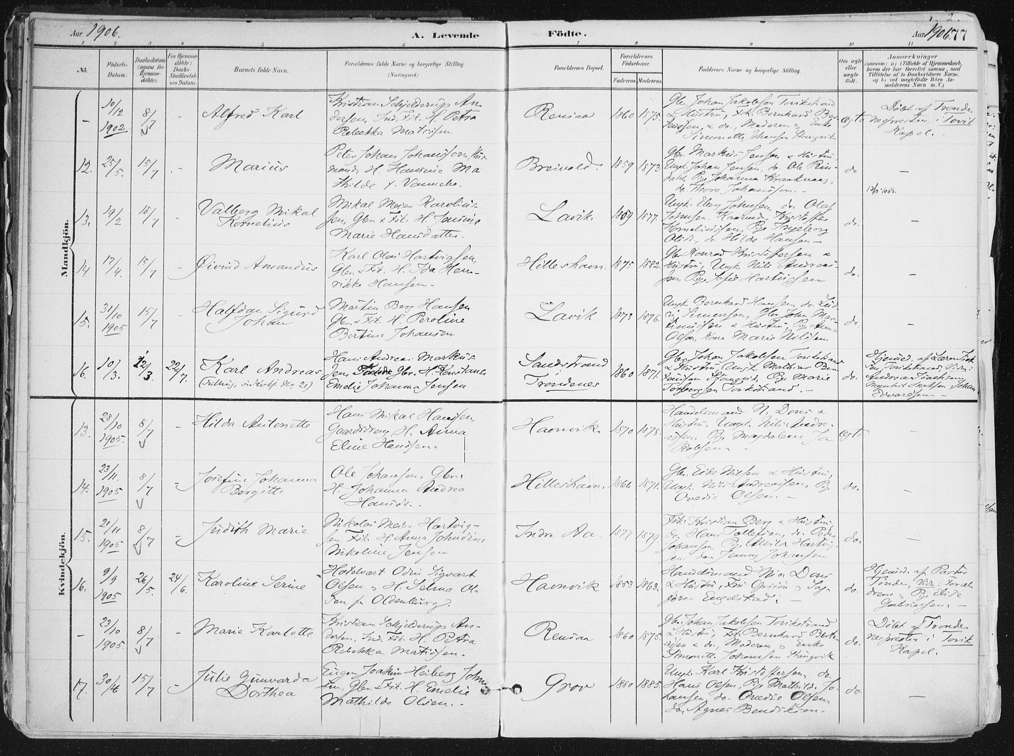 Ibestad sokneprestembete, AV/SATØ-S-0077/H/Ha/Haa/L0017kirke: Ministerialbok nr. 17, 1901-1914, s. 77