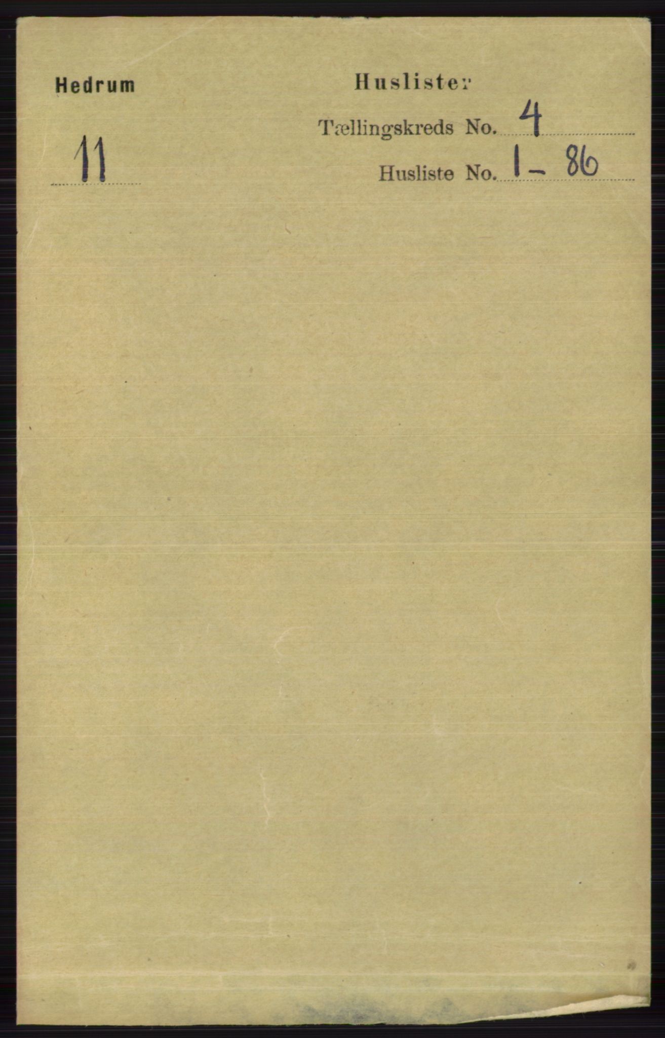 RA, Folketelling 1891 for 0727 Hedrum herred, 1891, s. 1299