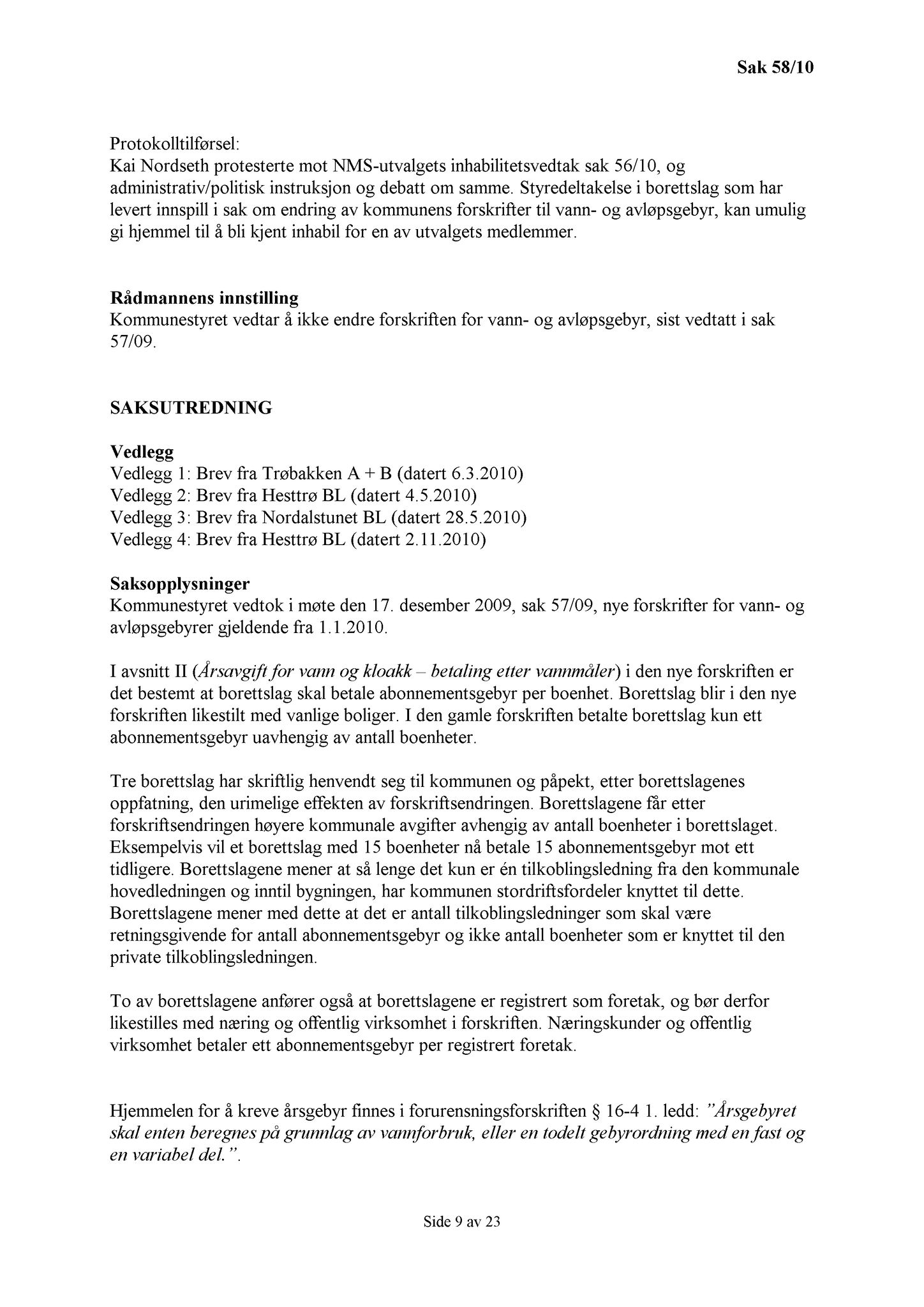 Klæbu Kommune, TRKO/KK/01-KS/L003: Kommunestyret - Møtedokumenter, 2010, s. 1240