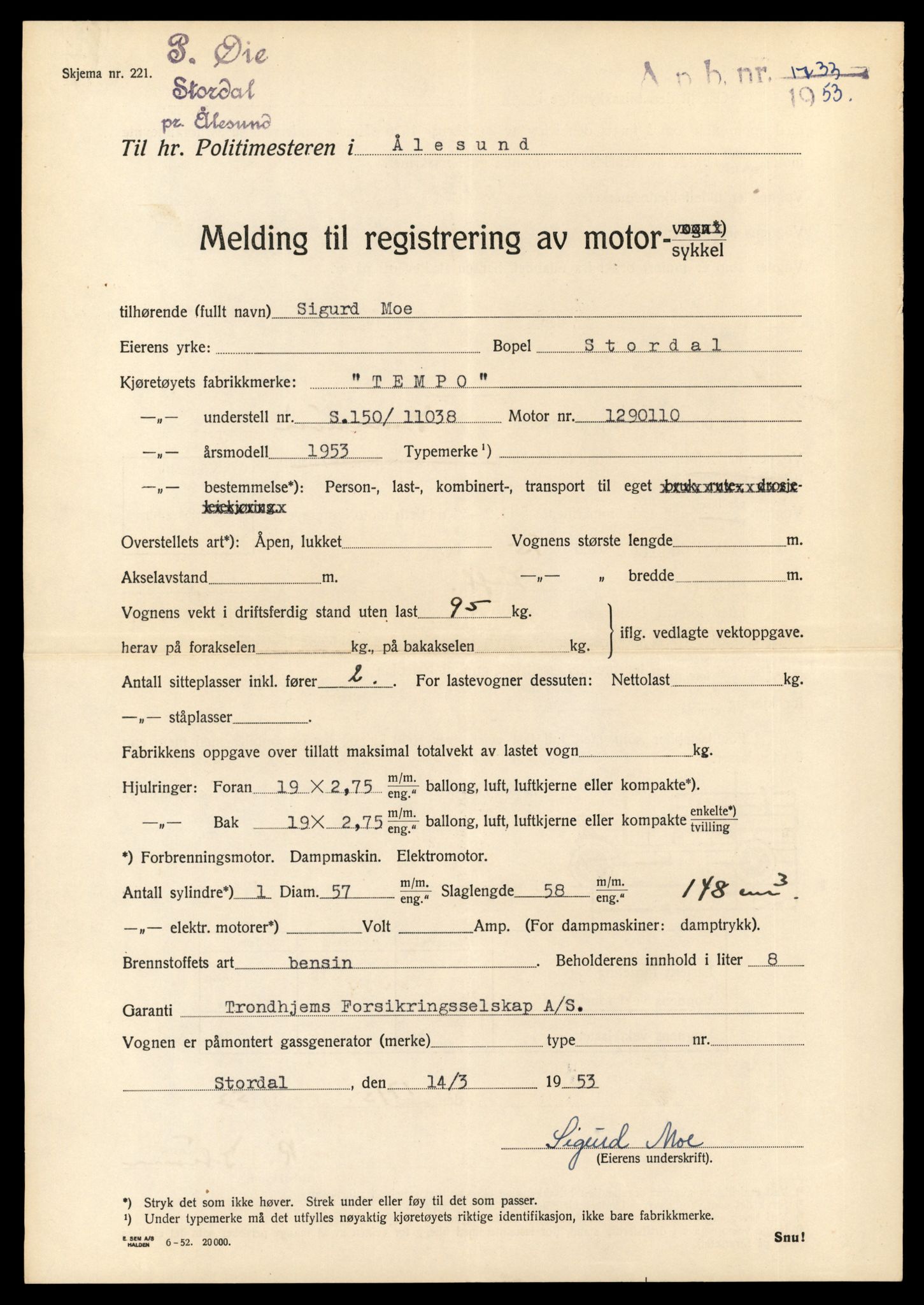 Møre og Romsdal vegkontor - Ålesund trafikkstasjon, AV/SAT-A-4099/F/Fe/L0031: Registreringskort for kjøretøy T 11800 - T 11996, 1927-1998, s. 1941