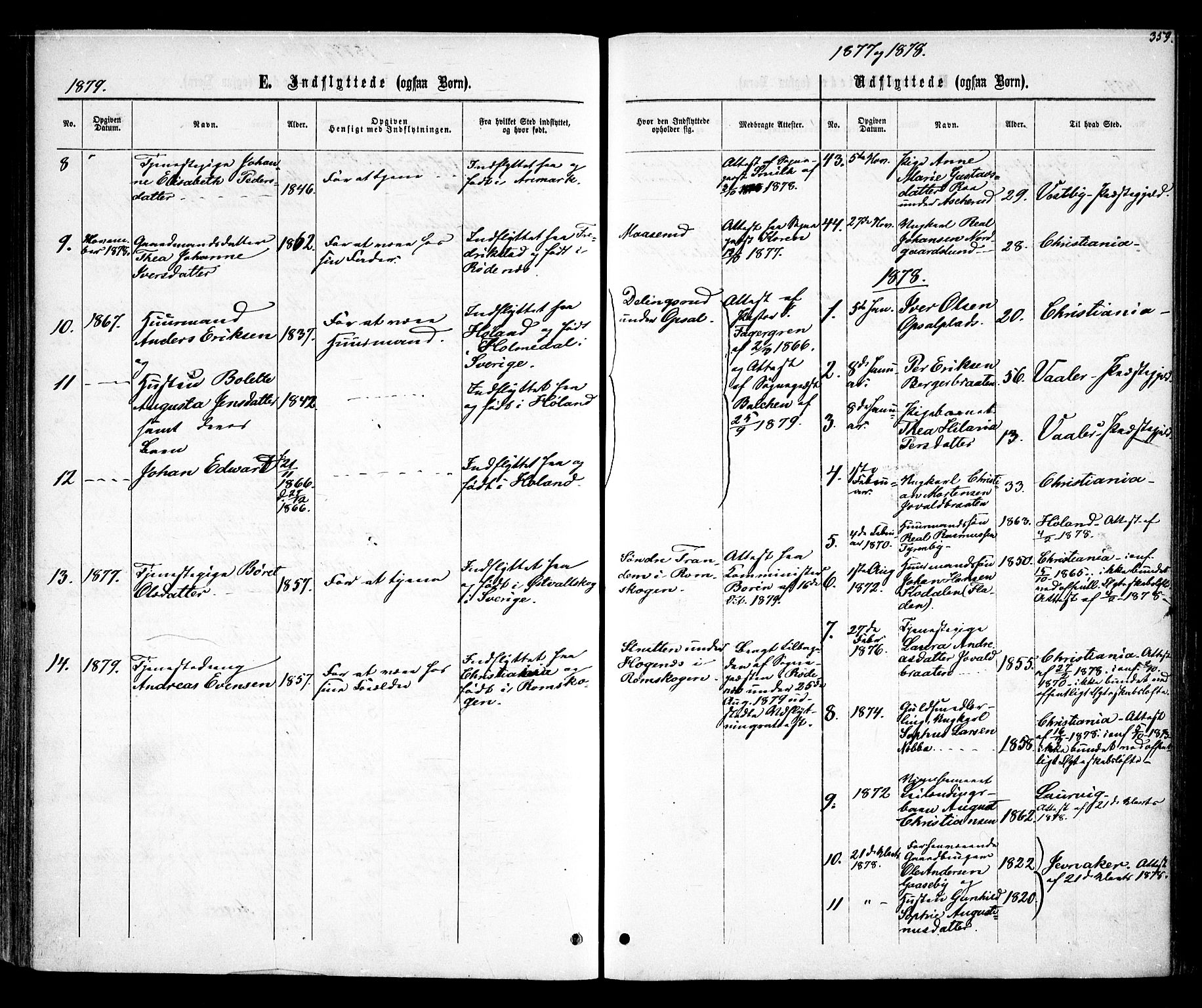 Rødenes prestekontor Kirkebøker, AV/SAO-A-2005/F/Fa/L0008: Ministerialbok nr. I 8, 1869-1879, s. 359