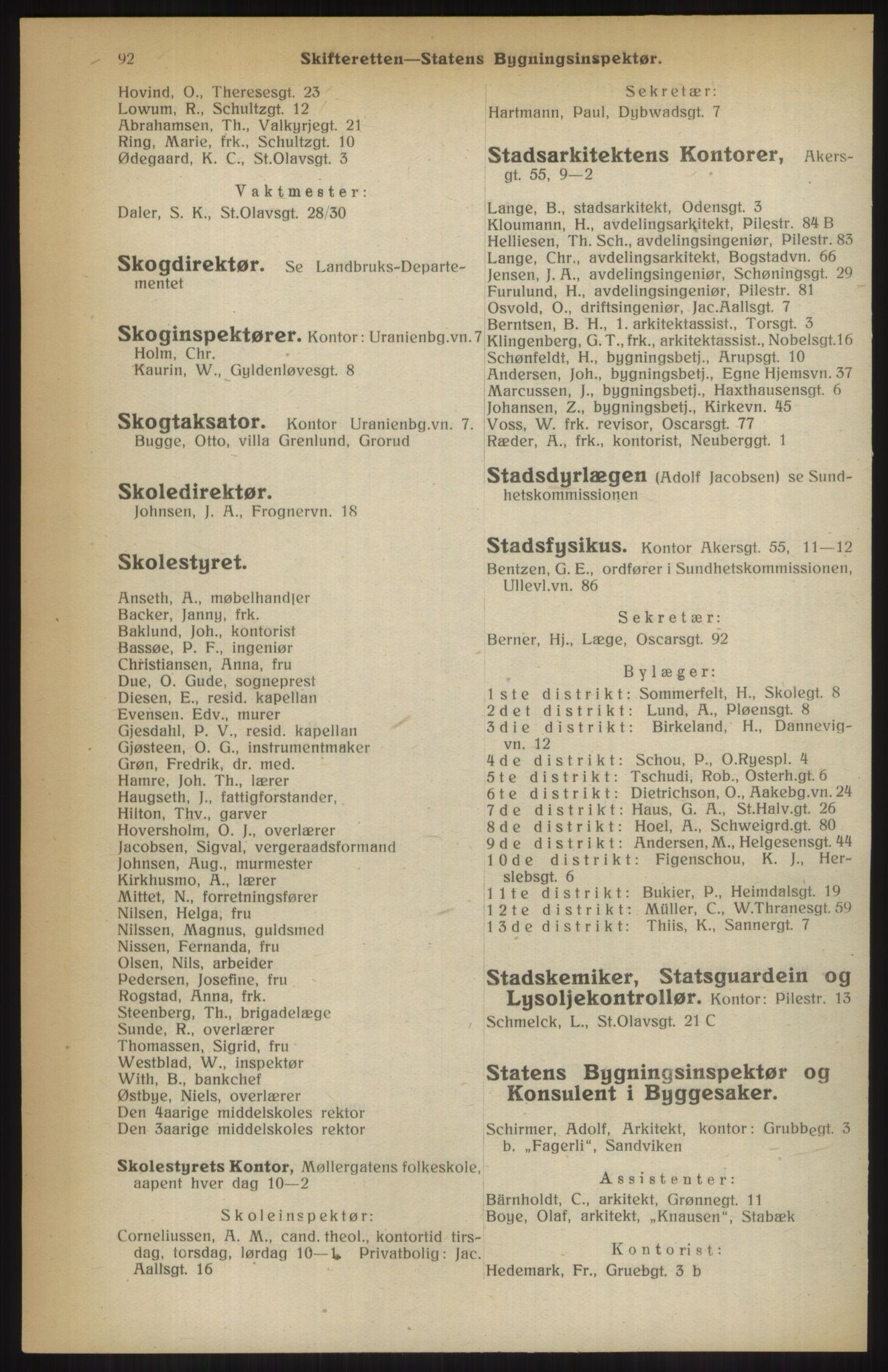 Kristiania/Oslo adressebok, PUBL/-, 1914, s. 92