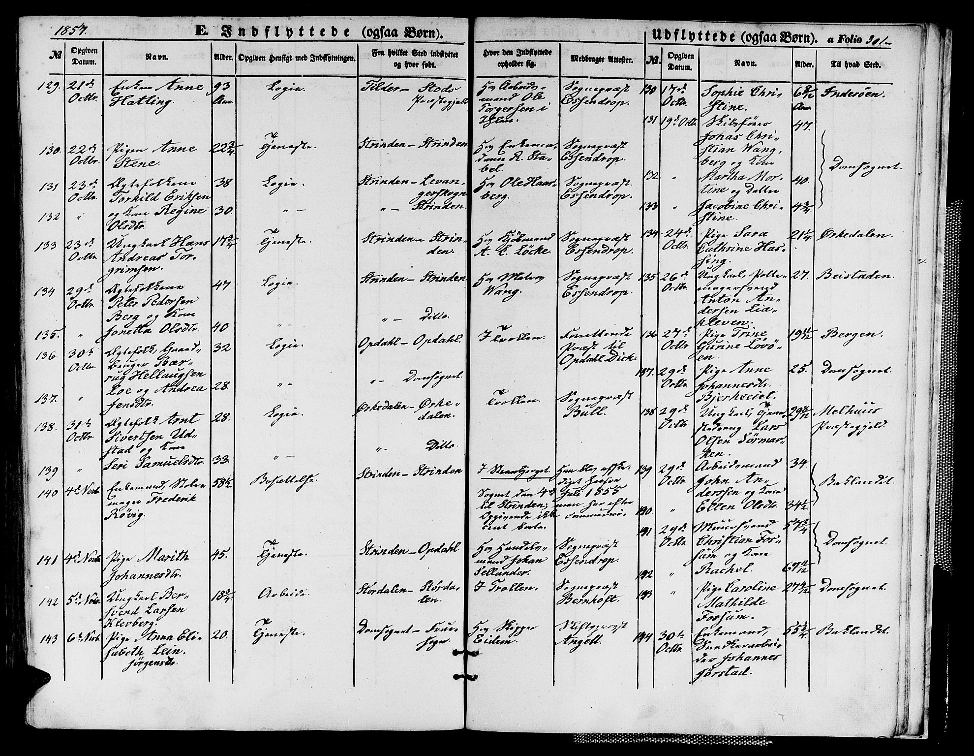 Ministerialprotokoller, klokkerbøker og fødselsregistre - Sør-Trøndelag, AV/SAT-A-1456/602/L0138: Klokkerbok nr. 602C06, 1853-1858, s. 301