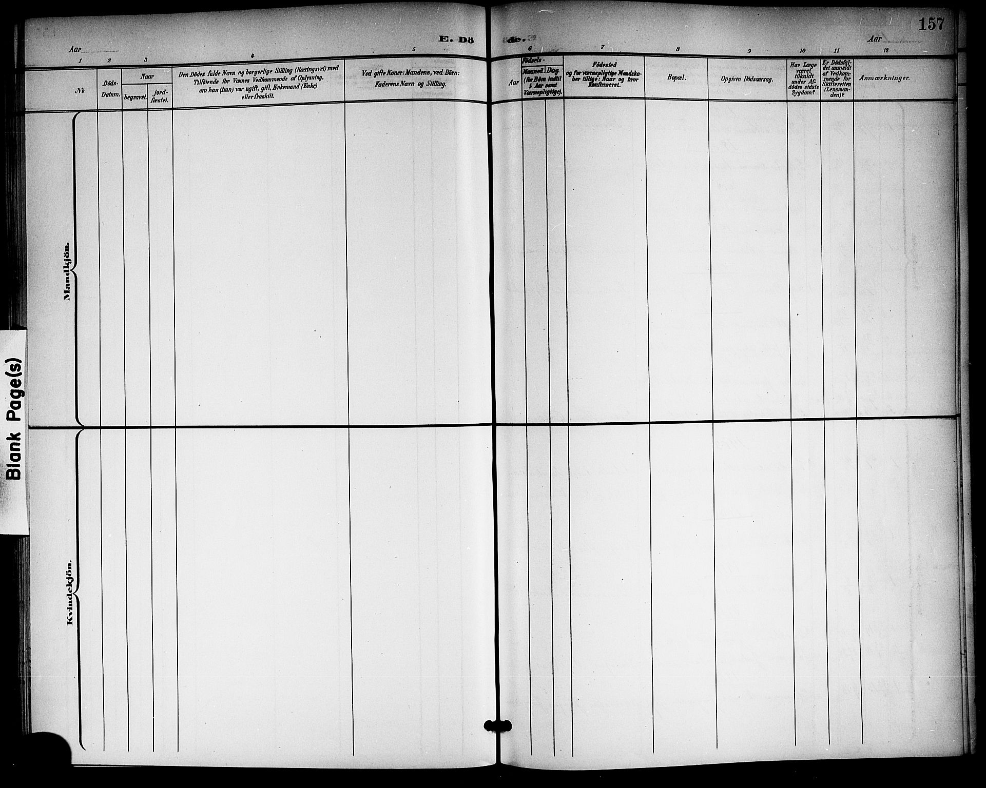 Langesund kirkebøker, AV/SAKO-A-280/G/Ga/L0006: Klokkerbok nr. 6, 1899-1918, s. 157