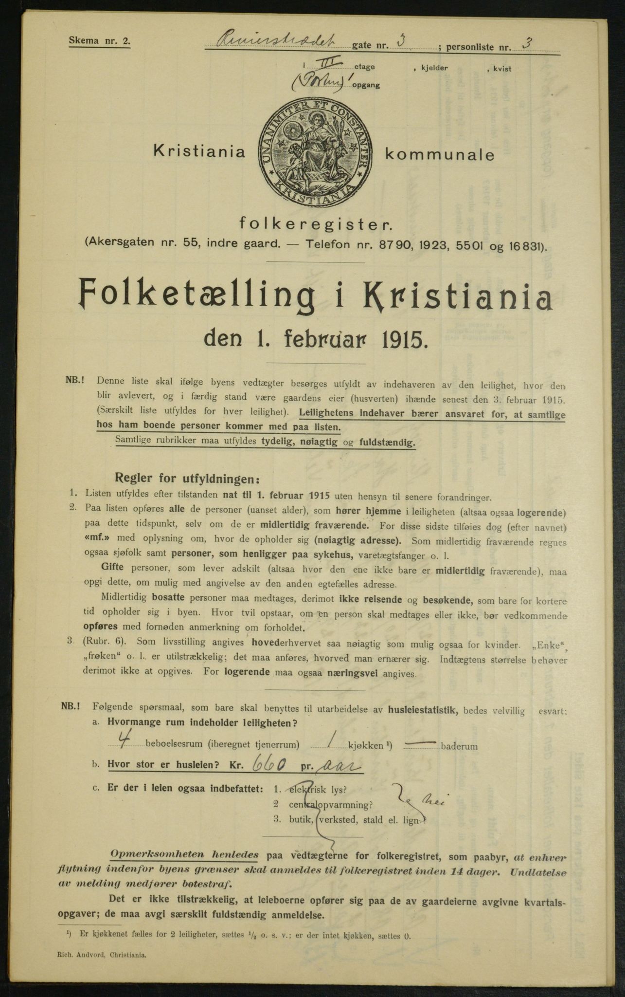 OBA, Kommunal folketelling 1.2.1915 for Kristiania, 1915, s. 82585