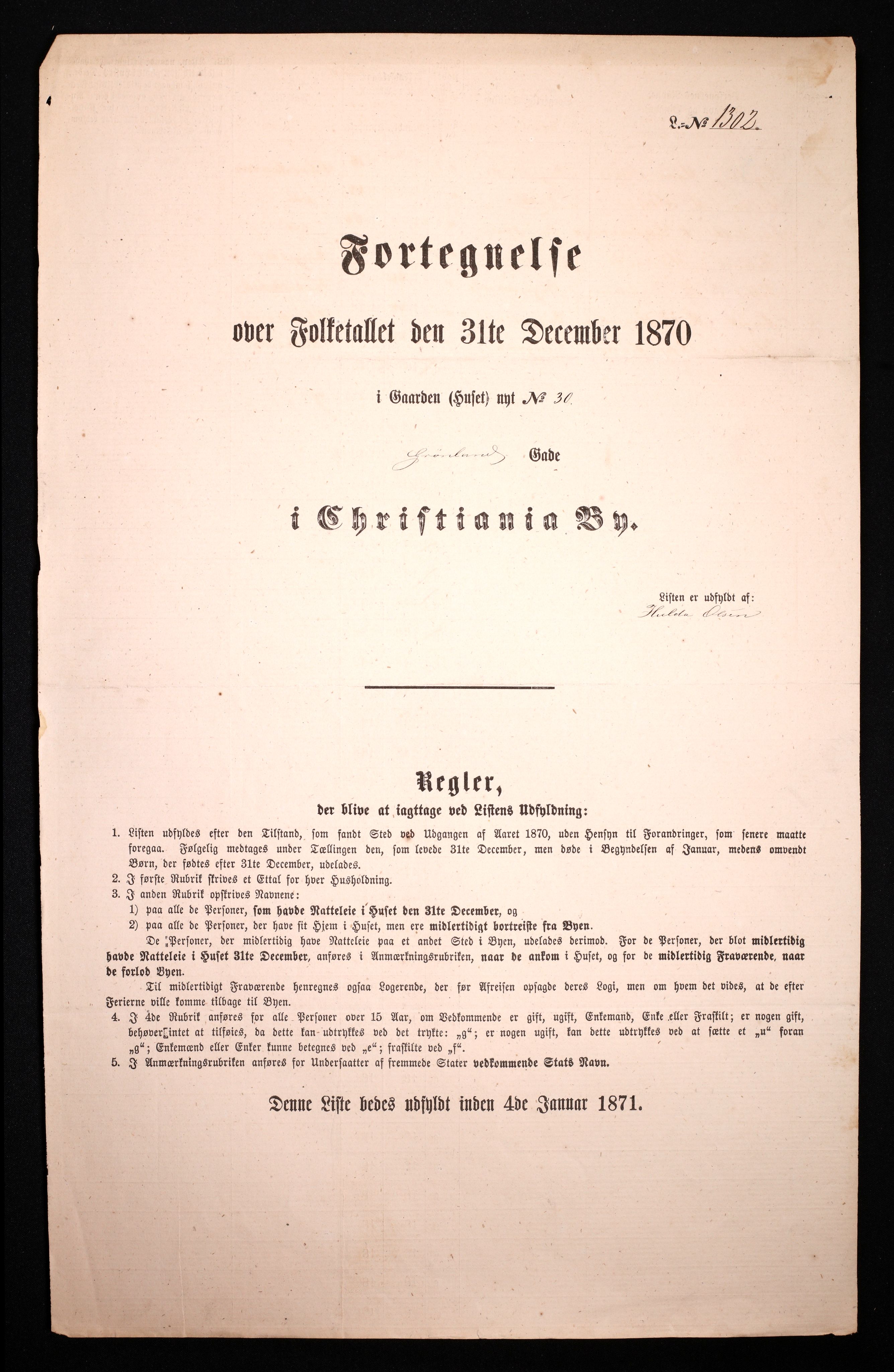 RA, Folketelling 1870 for 0301 Kristiania kjøpstad, 1870, s. 1213