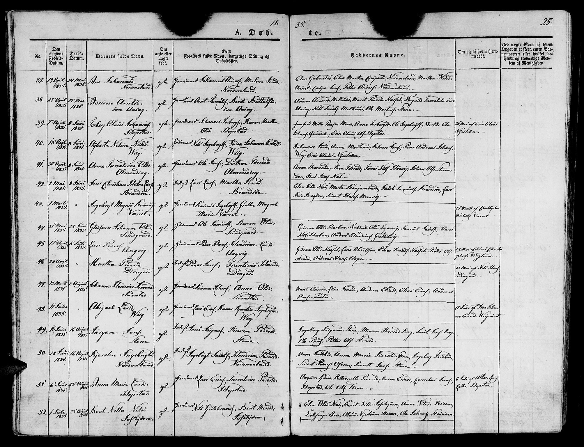 Ministerialprotokoller, klokkerbøker og fødselsregistre - Sør-Trøndelag, SAT/A-1456/657/L0703: Ministerialbok nr. 657A04, 1831-1846, s. 25