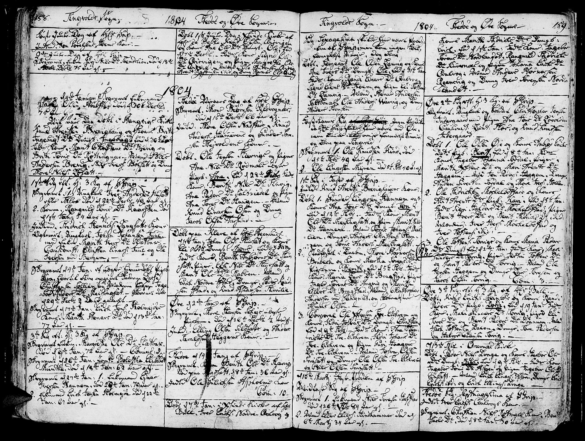 Ministerialprotokoller, klokkerbøker og fødselsregistre - Møre og Romsdal, AV/SAT-A-1454/586/L0981: Ministerialbok nr. 586A07, 1794-1819, s. 158-159