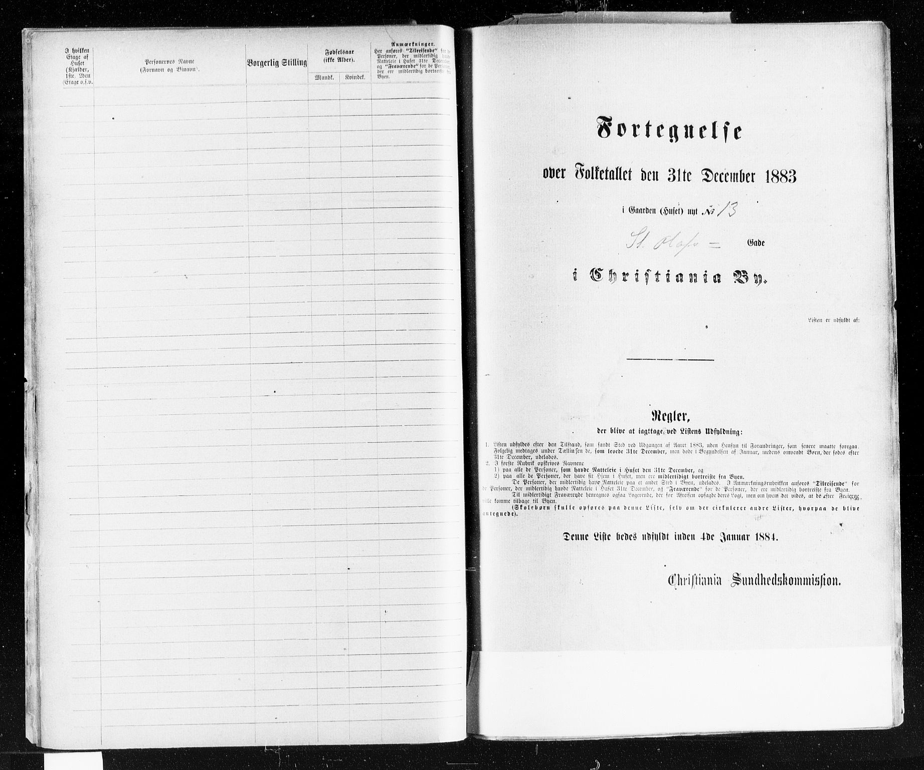 OBA, Kommunal folketelling 31.12.1883 for Kristiania kjøpstad, 1883, s. 4275