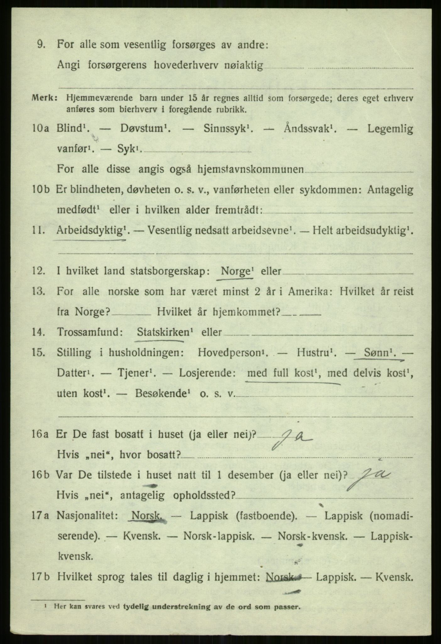 SATØ, Folketelling 1920 for 1936 Karlsøy herred, 1920, s. 5254