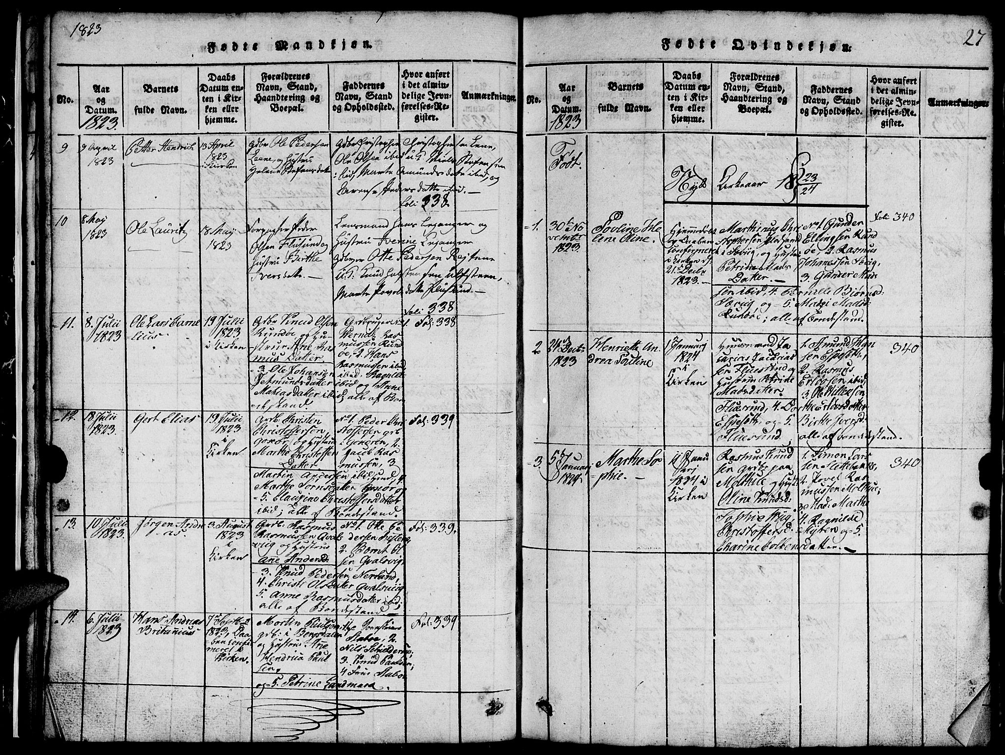 Ministerialprotokoller, klokkerbøker og fødselsregistre - Møre og Romsdal, SAT/A-1454/507/L0078: Klokkerbok nr. 507C01, 1816-1840, s. 27